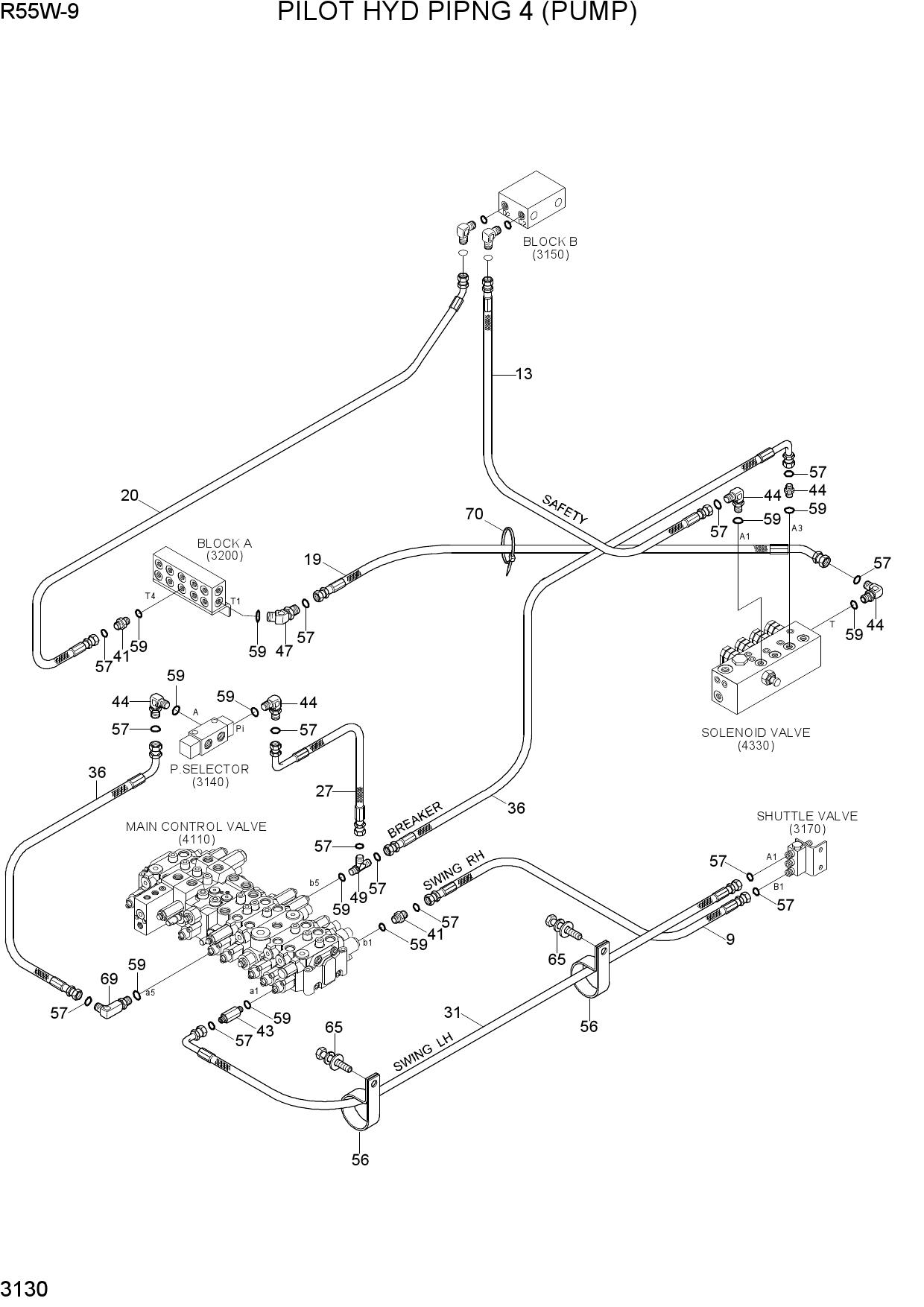 PILOT HYD PIPING 4 (PUMP)