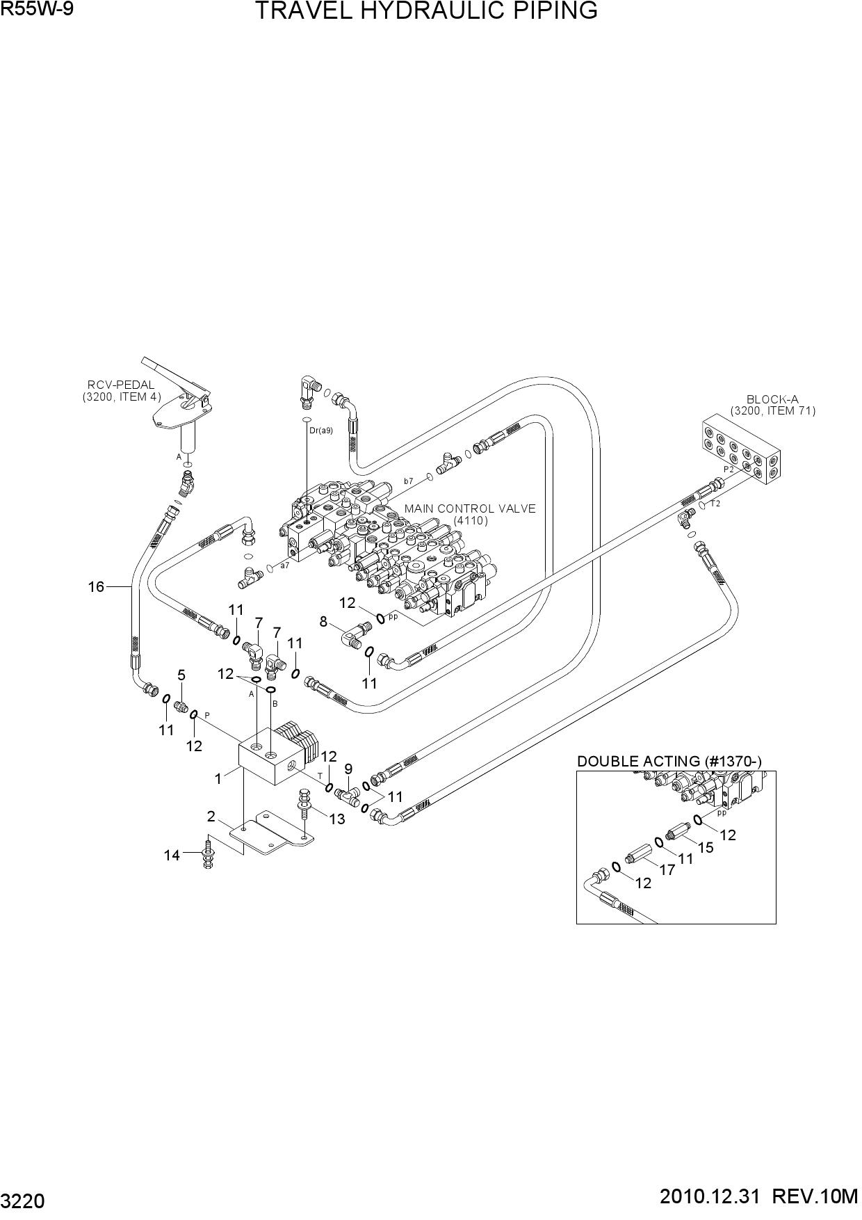TRAVEL HYDRAULIC PIPING