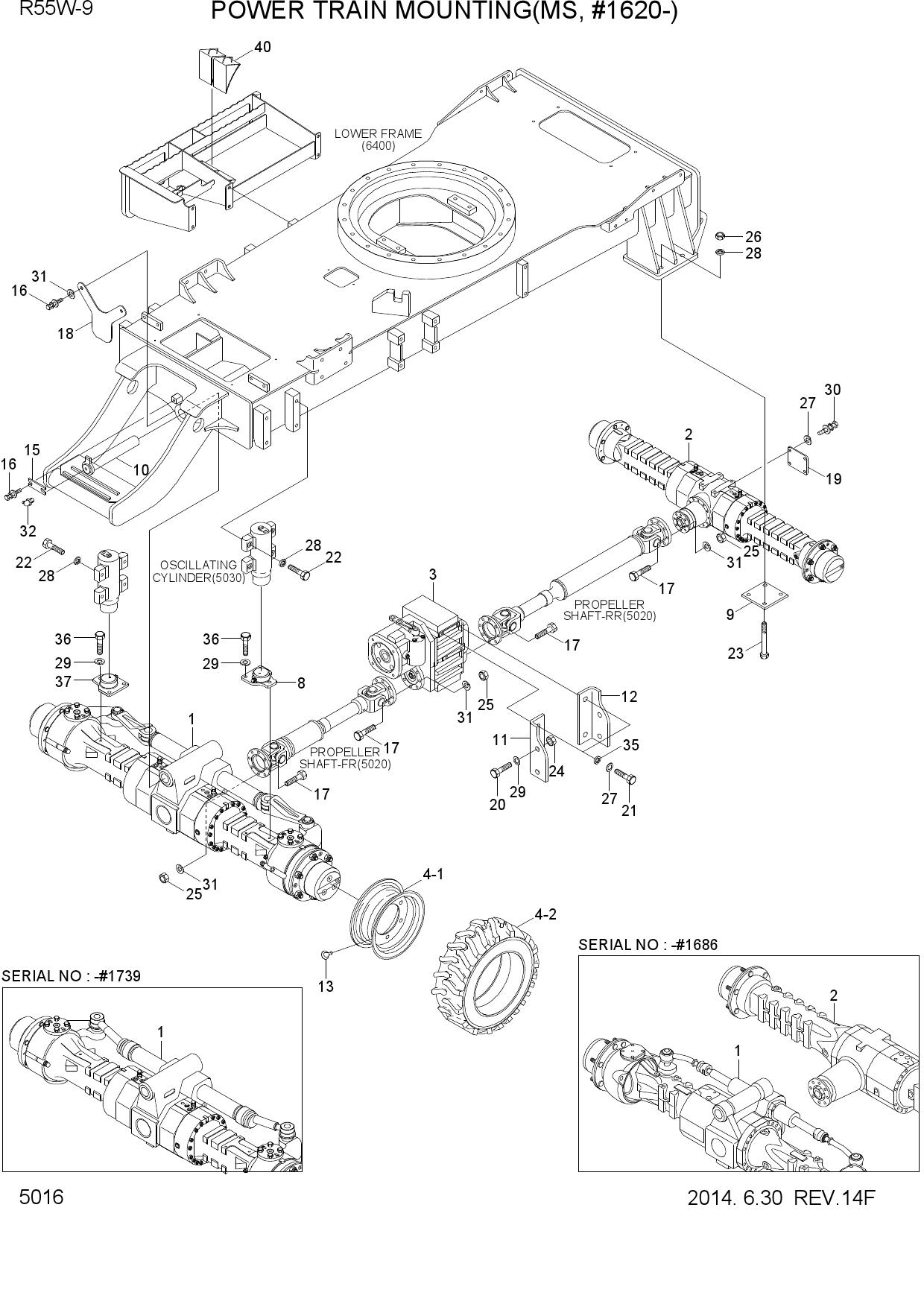 POWER TRAIN MOUNTING(MS, #1620-)