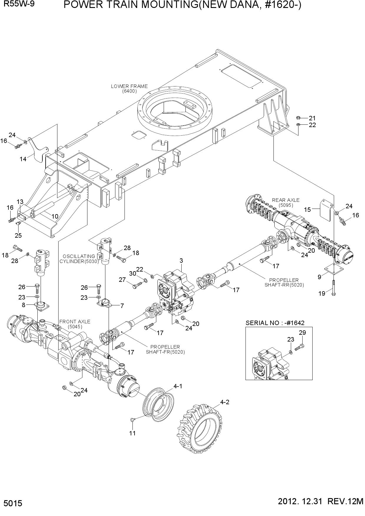 POWER TRAIN MOUNTING(NEW DANA, #1620-)