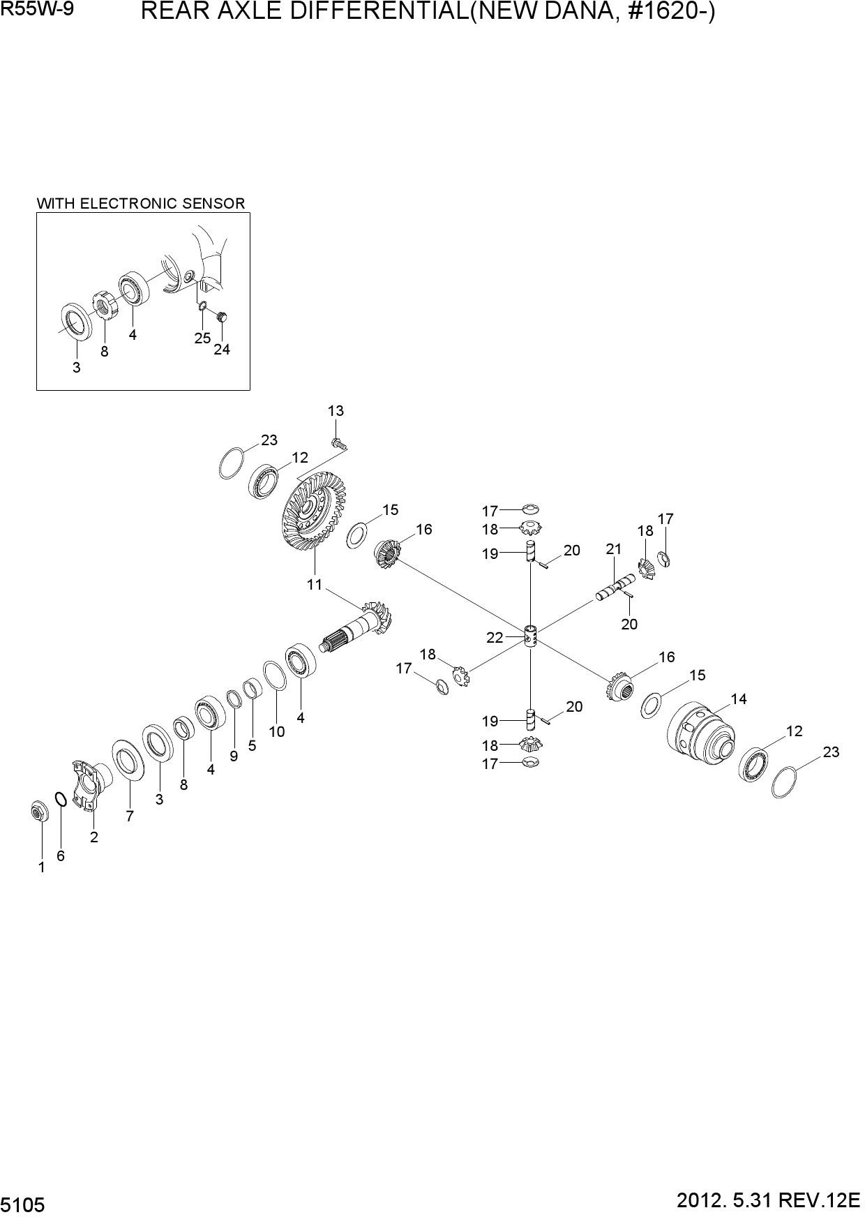 REAR AXLE DIFFERENTIAL(NEW DANA, #1620-)