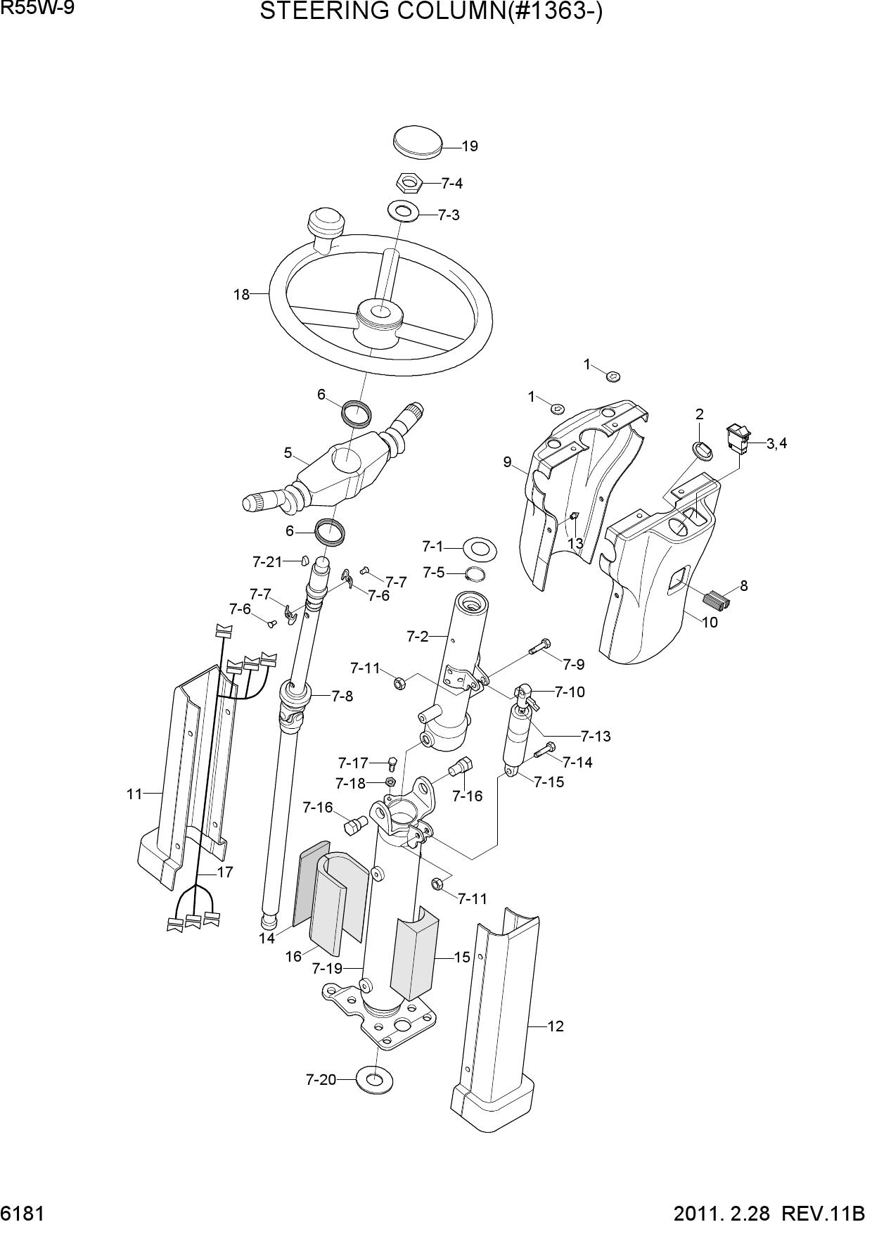 STEERING COLUMN(#1363-)