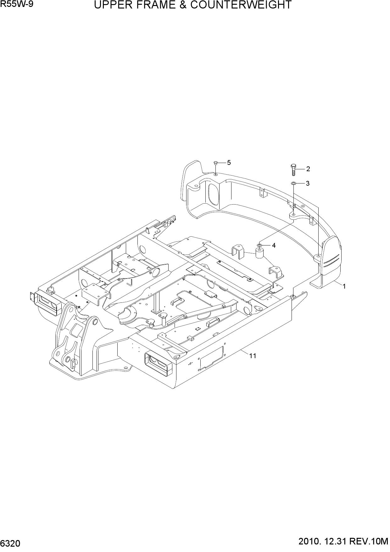 UPPER FRAME & COUNTERWEIGHT