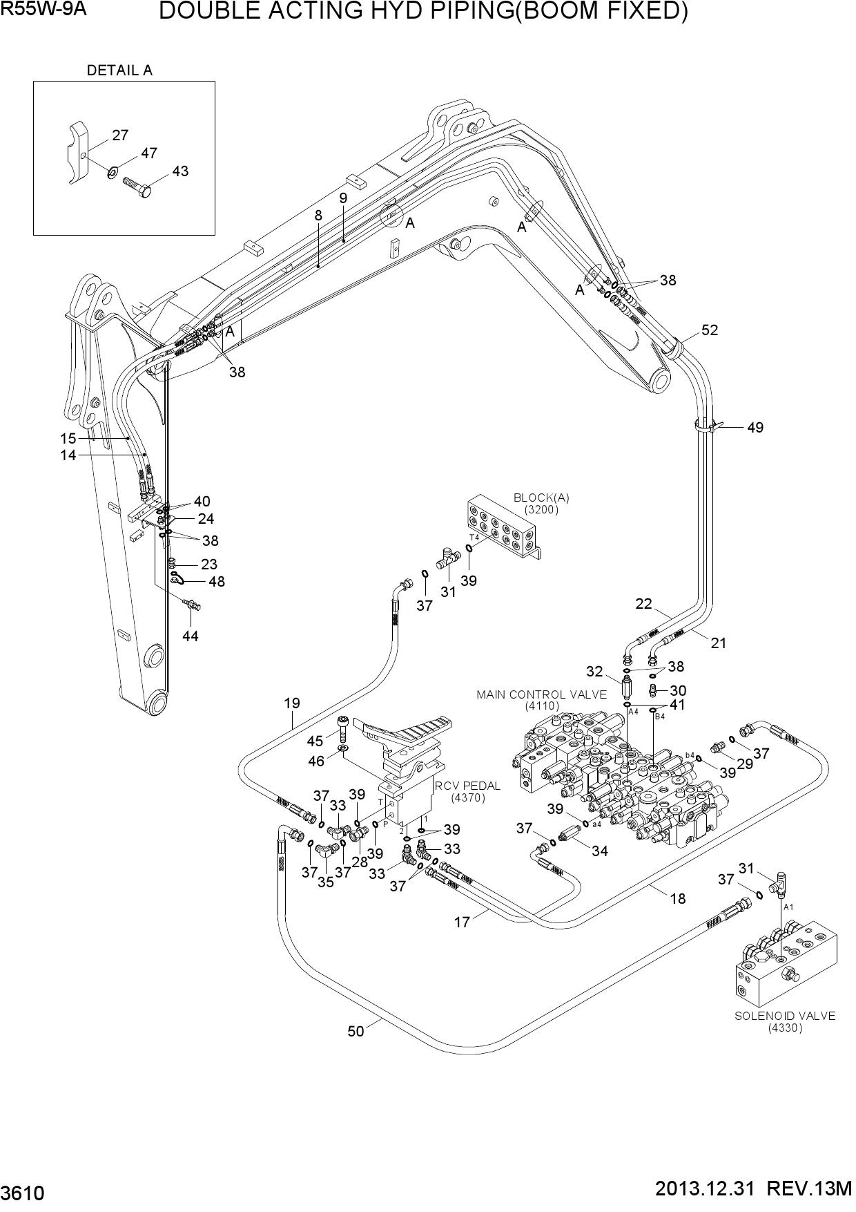 DOUBLE ACTING HYD PIPING(BOOM FIXED)