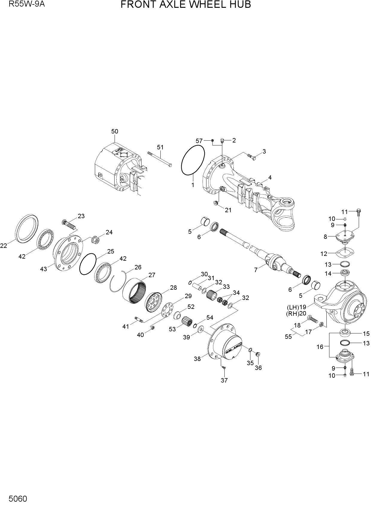 FRONT AXLE WHEEL HUB