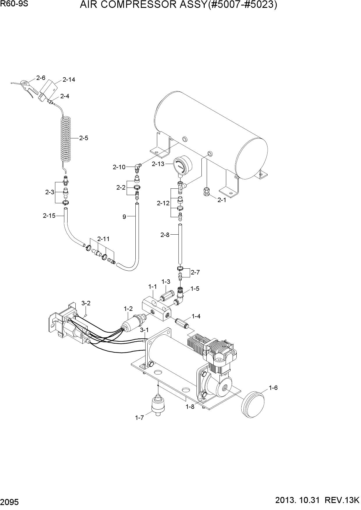 AIR COMPRESSOR ASSY(#5007-#5023)