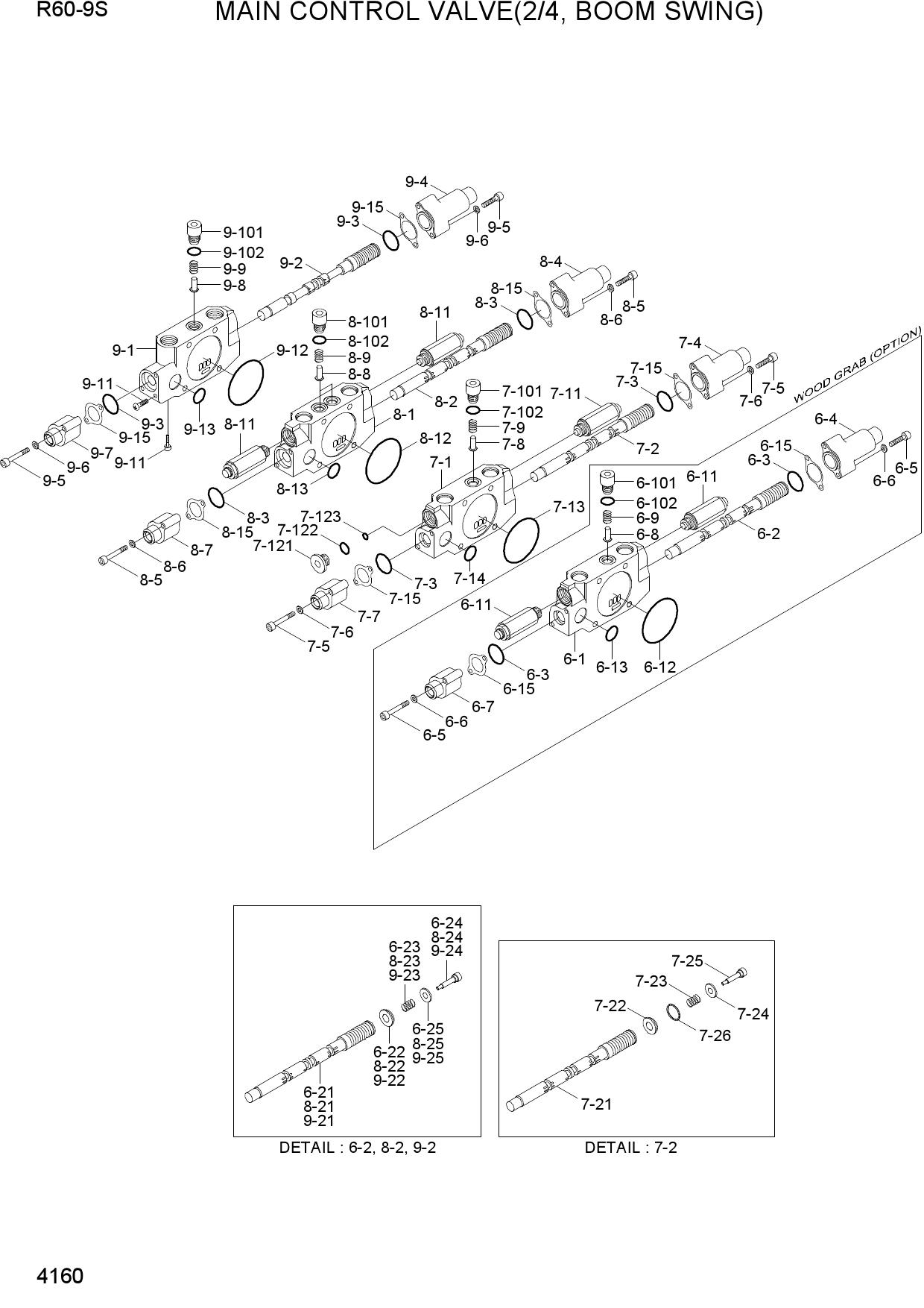 MAIN CONTROL VALVE(2/4, BOOM SWING)