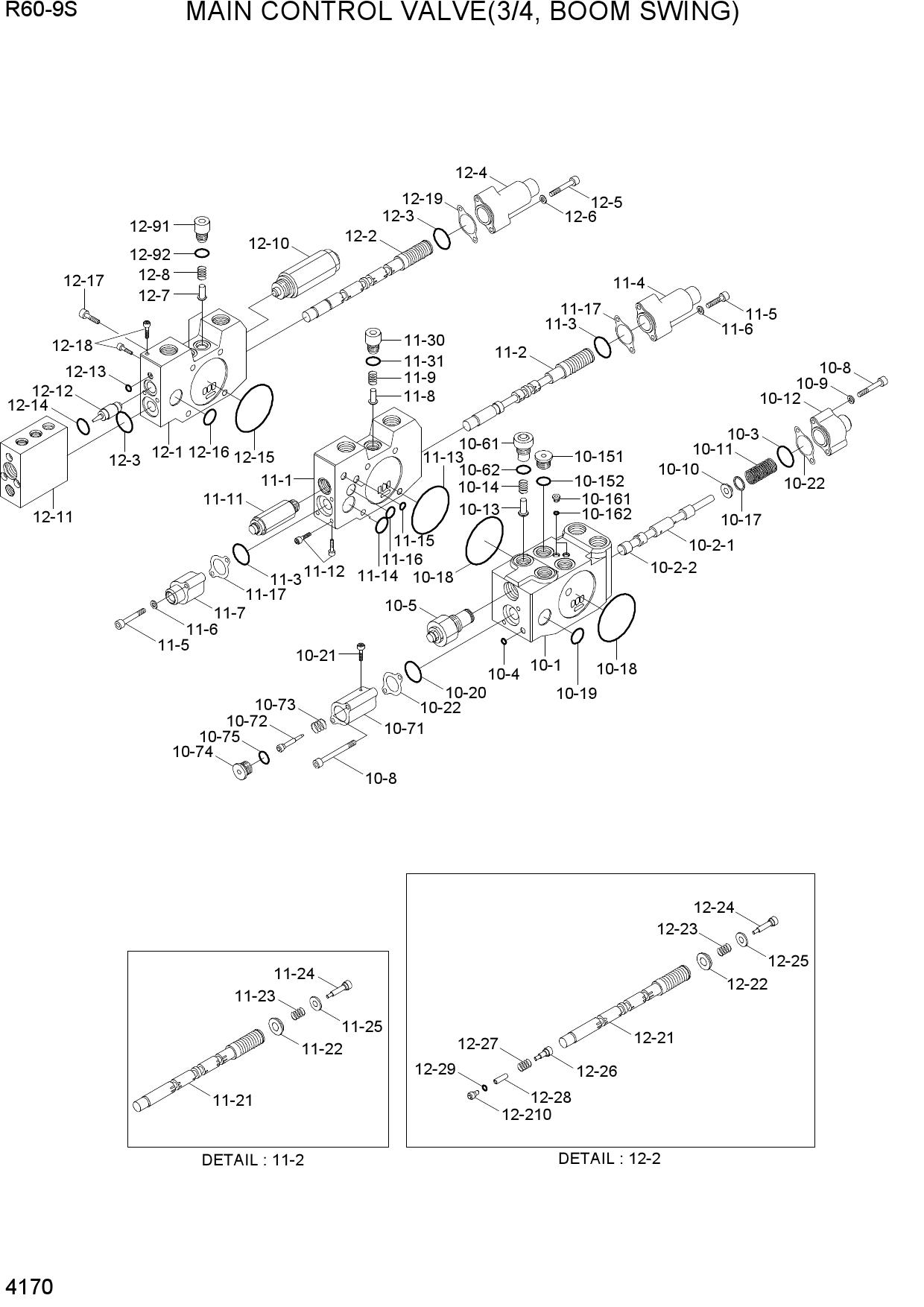 MAIN CONTROL VALVE(3/4, BOOM SWING)