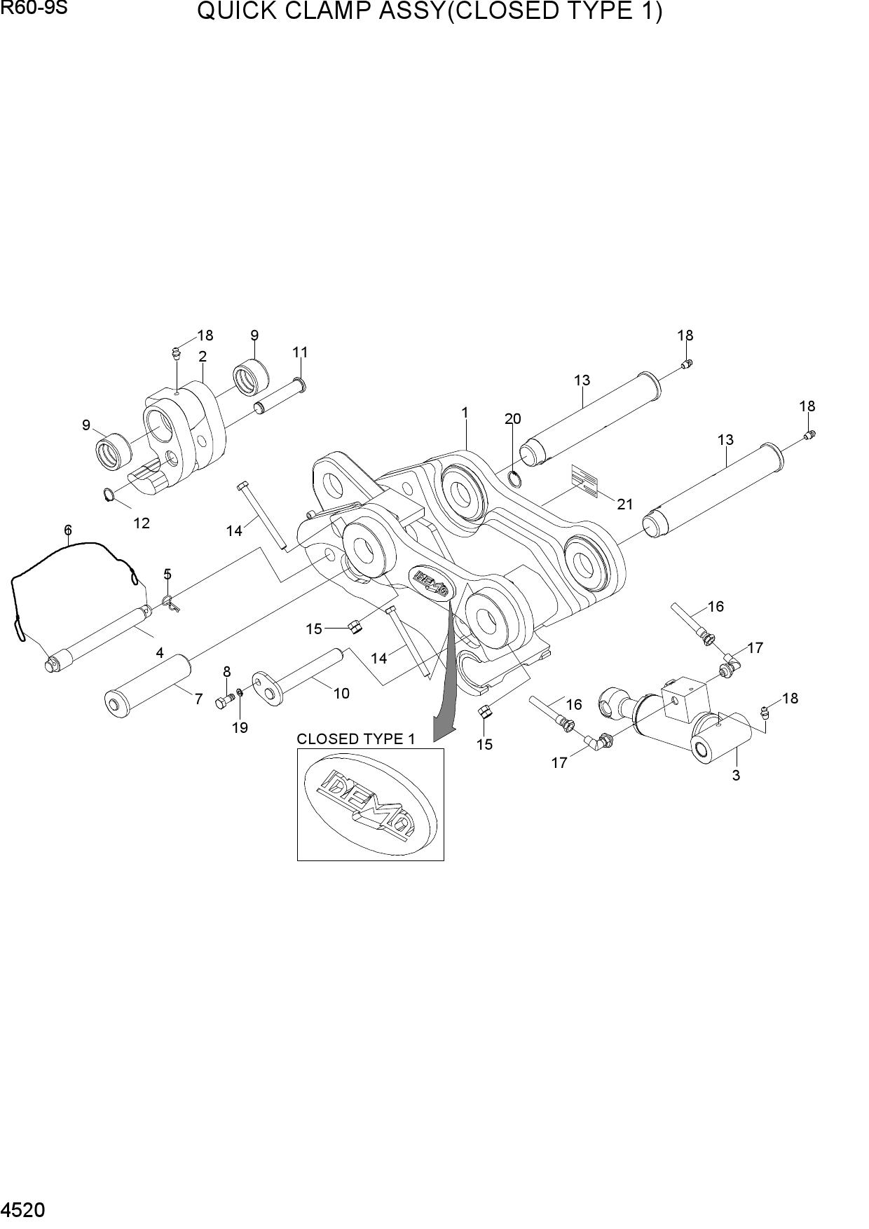 QUICK CLAMP ASSY(CLOSED TYPE 1, -#5022)