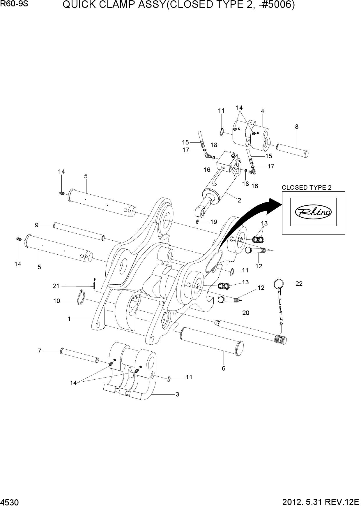 QUICK CLAMP ASSY(CLOSED TYPE 2, -#5006)