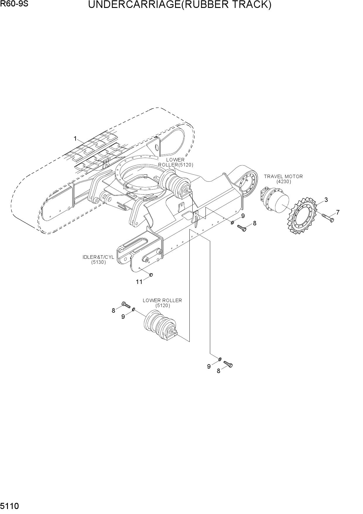 UNDERCARRIAGE(RUBBER TRACK)