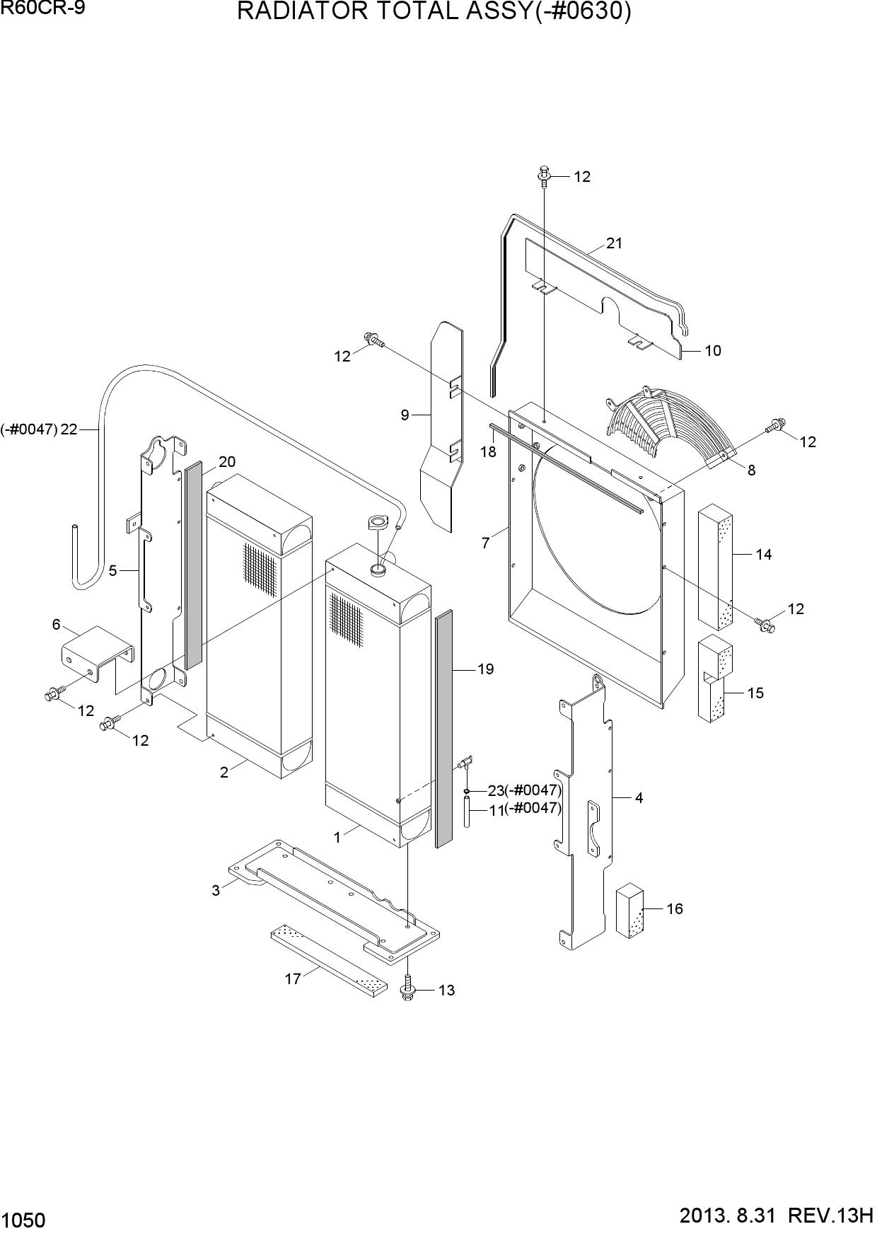 RADIATOR TOTAL ASSY(-#0630)