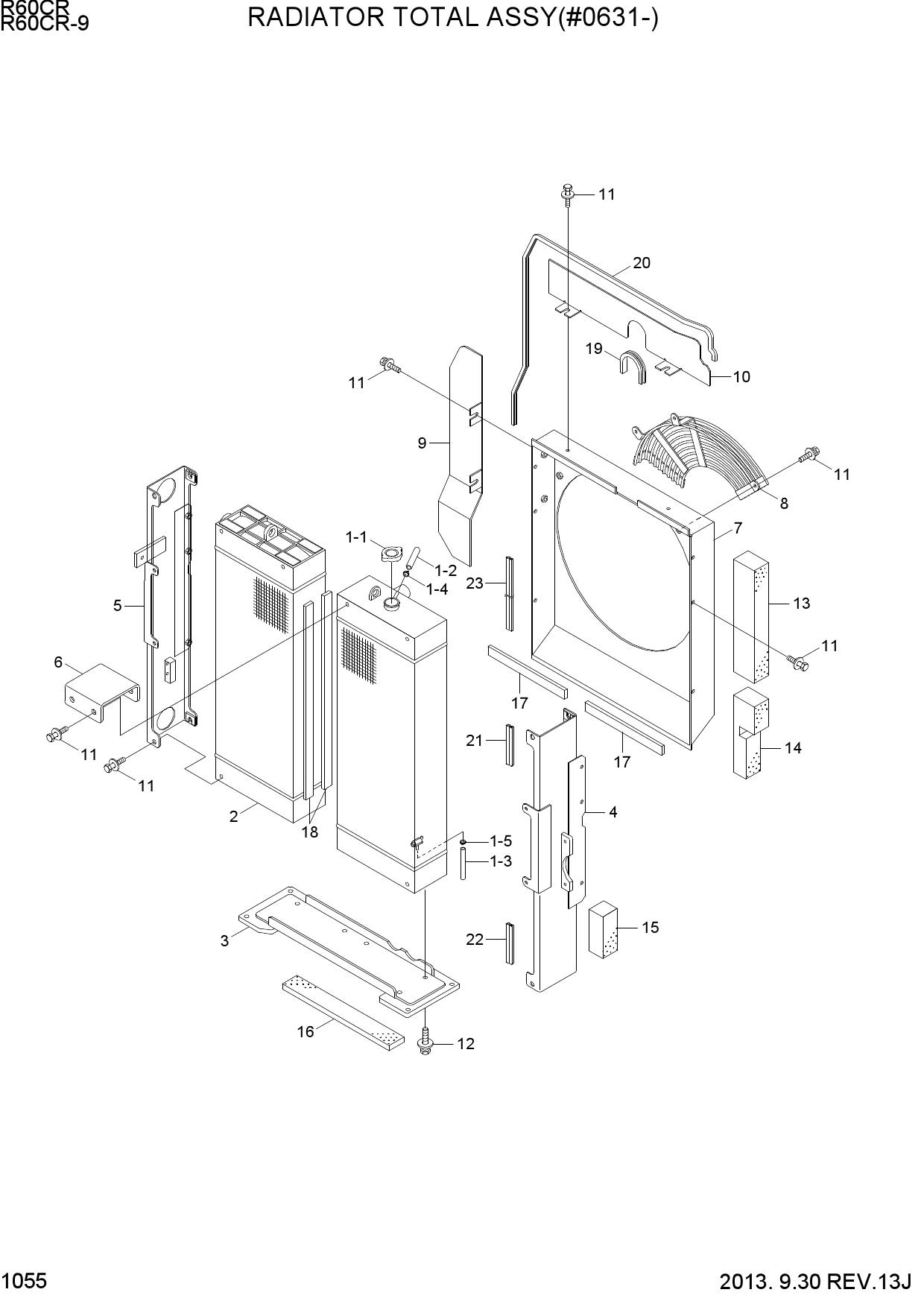 RADIATOR TOTAL ASSY(#0631-)