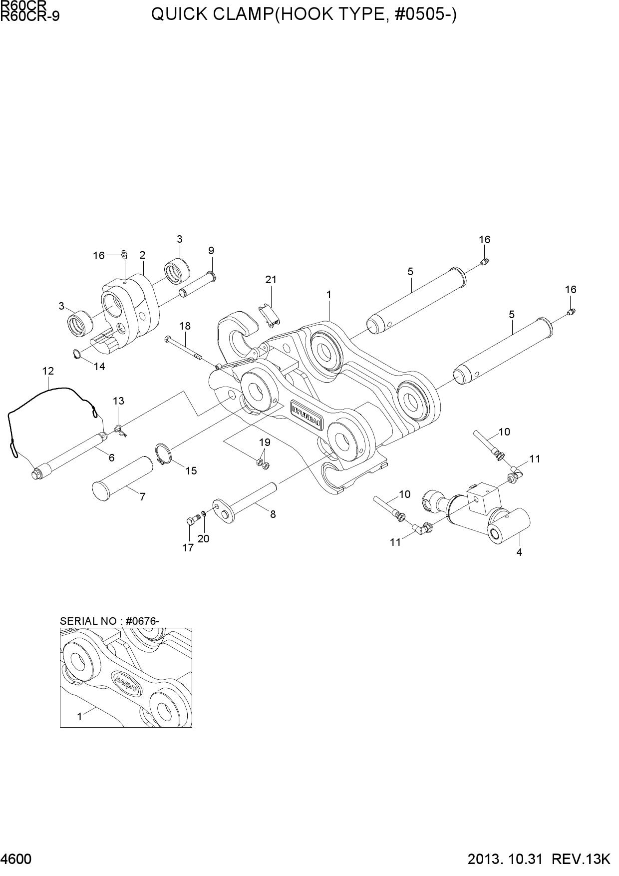 QUICK CLAMP ASSY(HOOK TYPE, #0505-)
