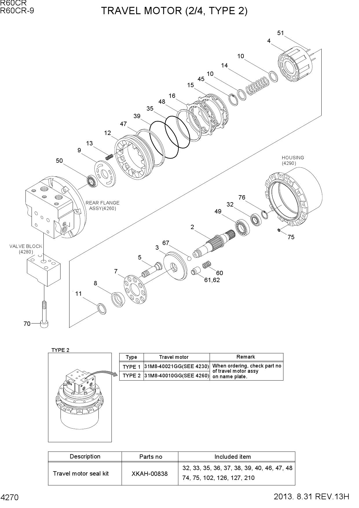 TRAVEL MOTOR (2/4, TYPE 2)
