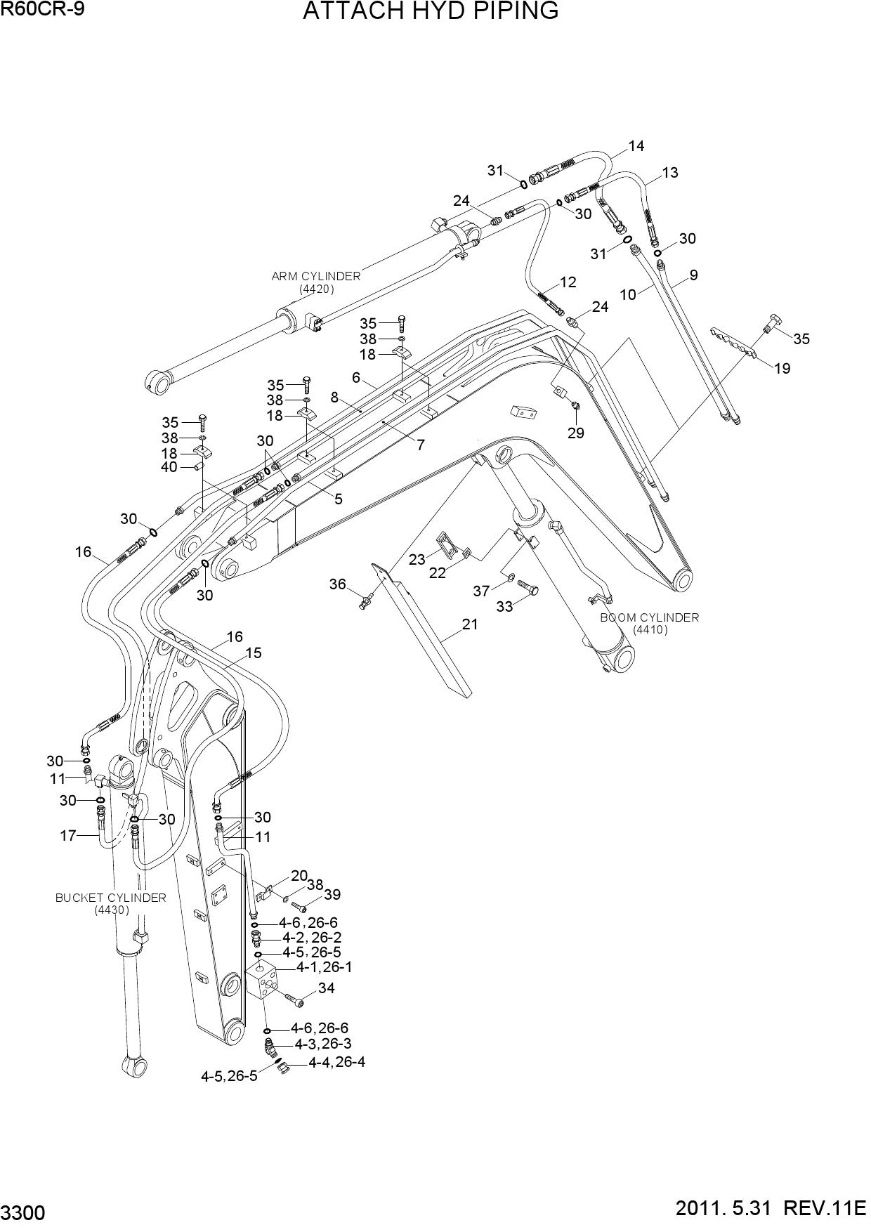 ATTACH HYD PIPING
