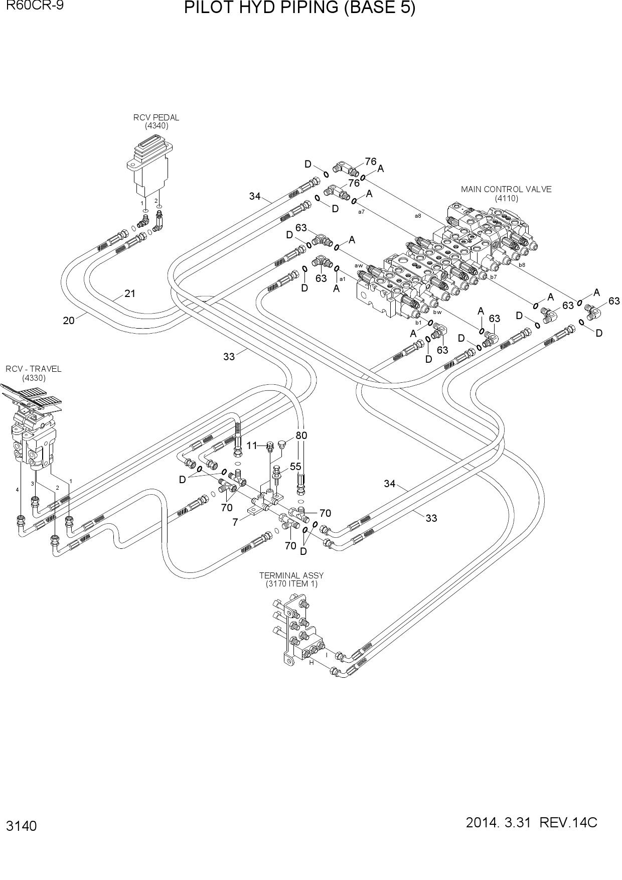 PILOT HYD PIPING (BASE 5)