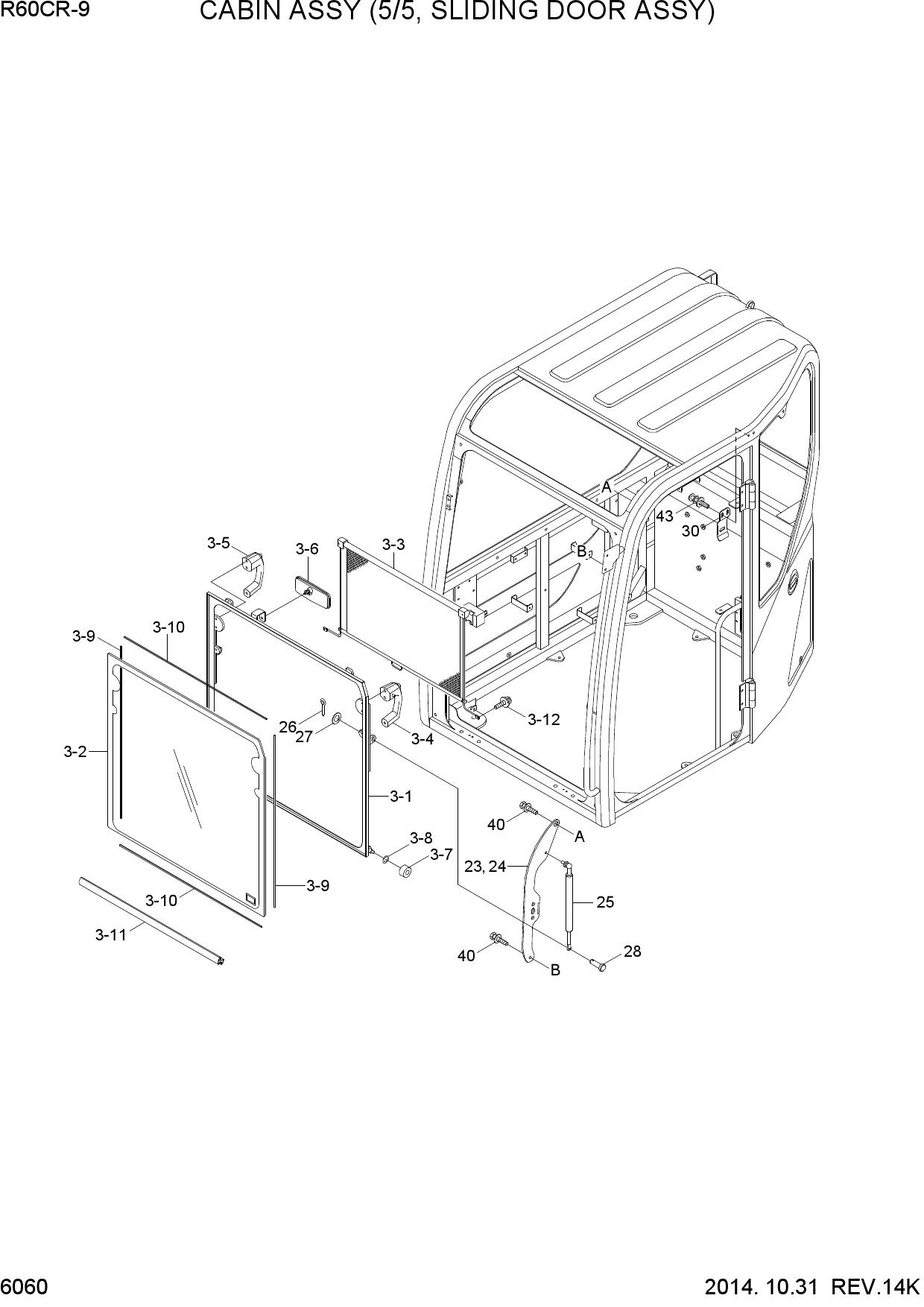 CABIN ASSY (5/5, SLIDING DOOR ASSY)