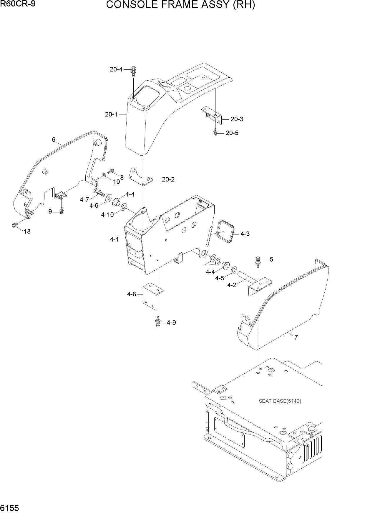 CONSOLE FRAME ASSY (RH)