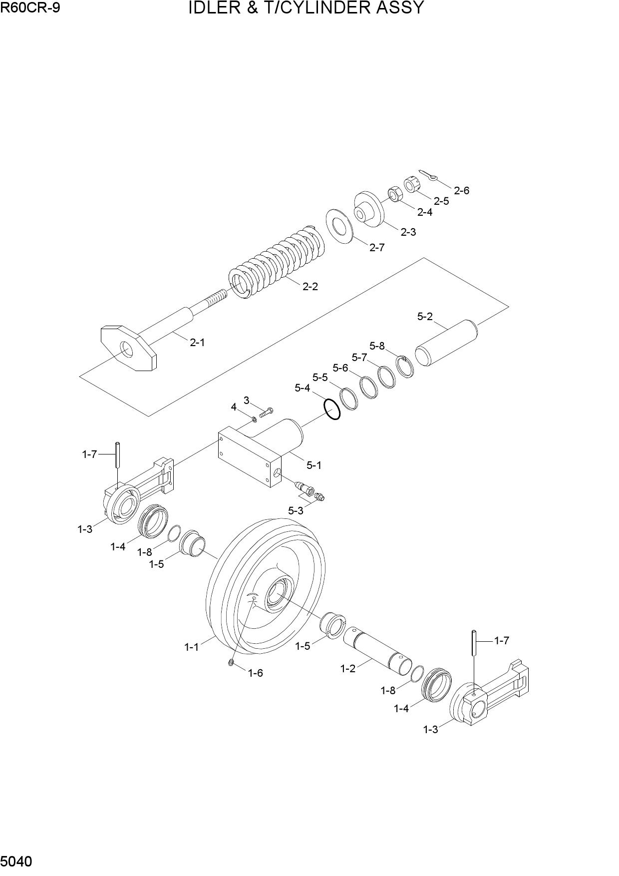 IDLER & T/CYLINDER ASSY