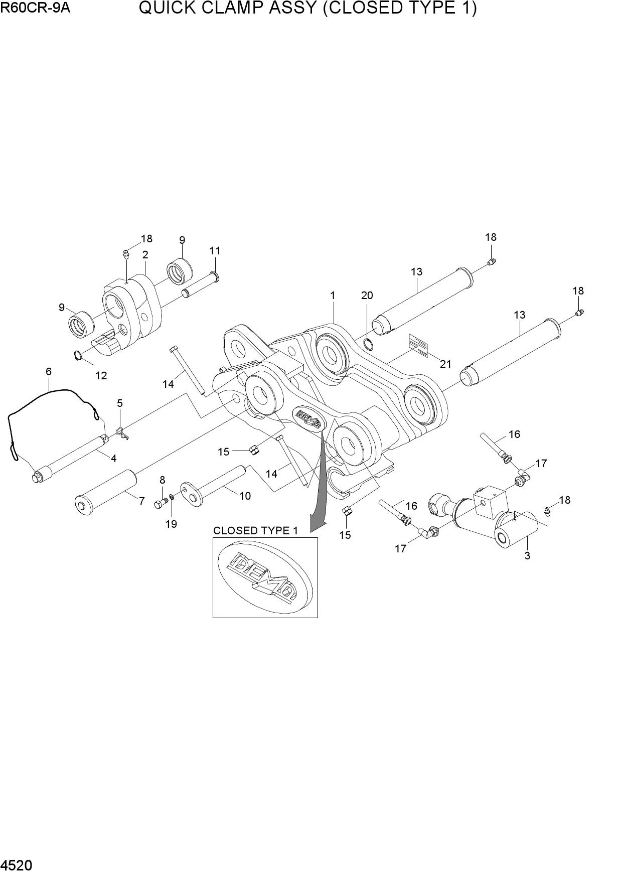 QUICK CLAMP ASSY (CLOSED TYPE 1)