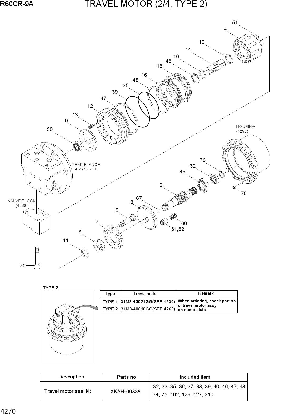 TRAVEL MOTOR (2/4, TYPE 2)