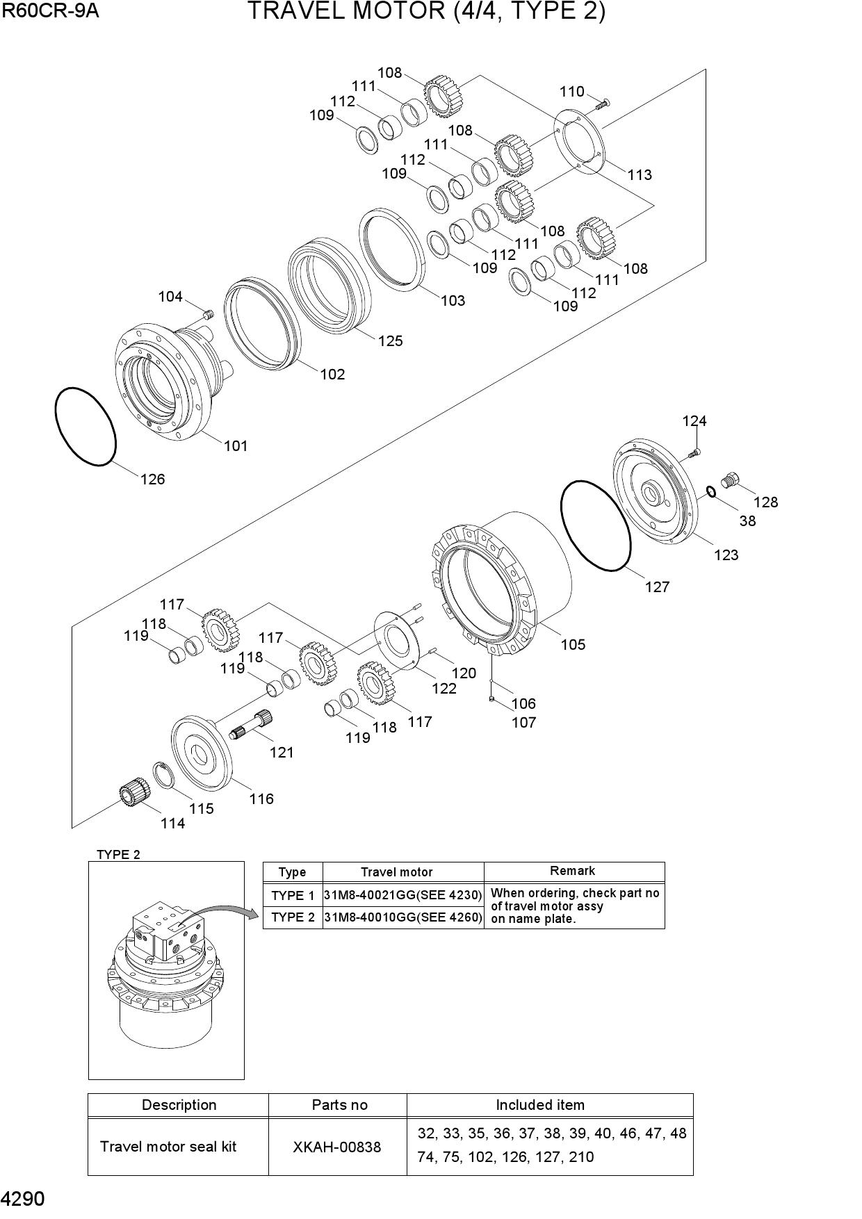TRAVEL MOTOR (4/4, TYPE 2)