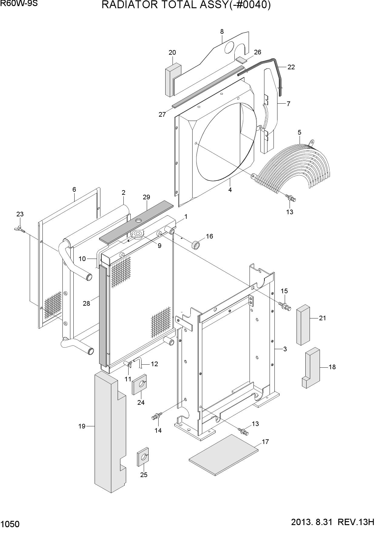 RADIATOR TOTAL ASSY(-#0040)