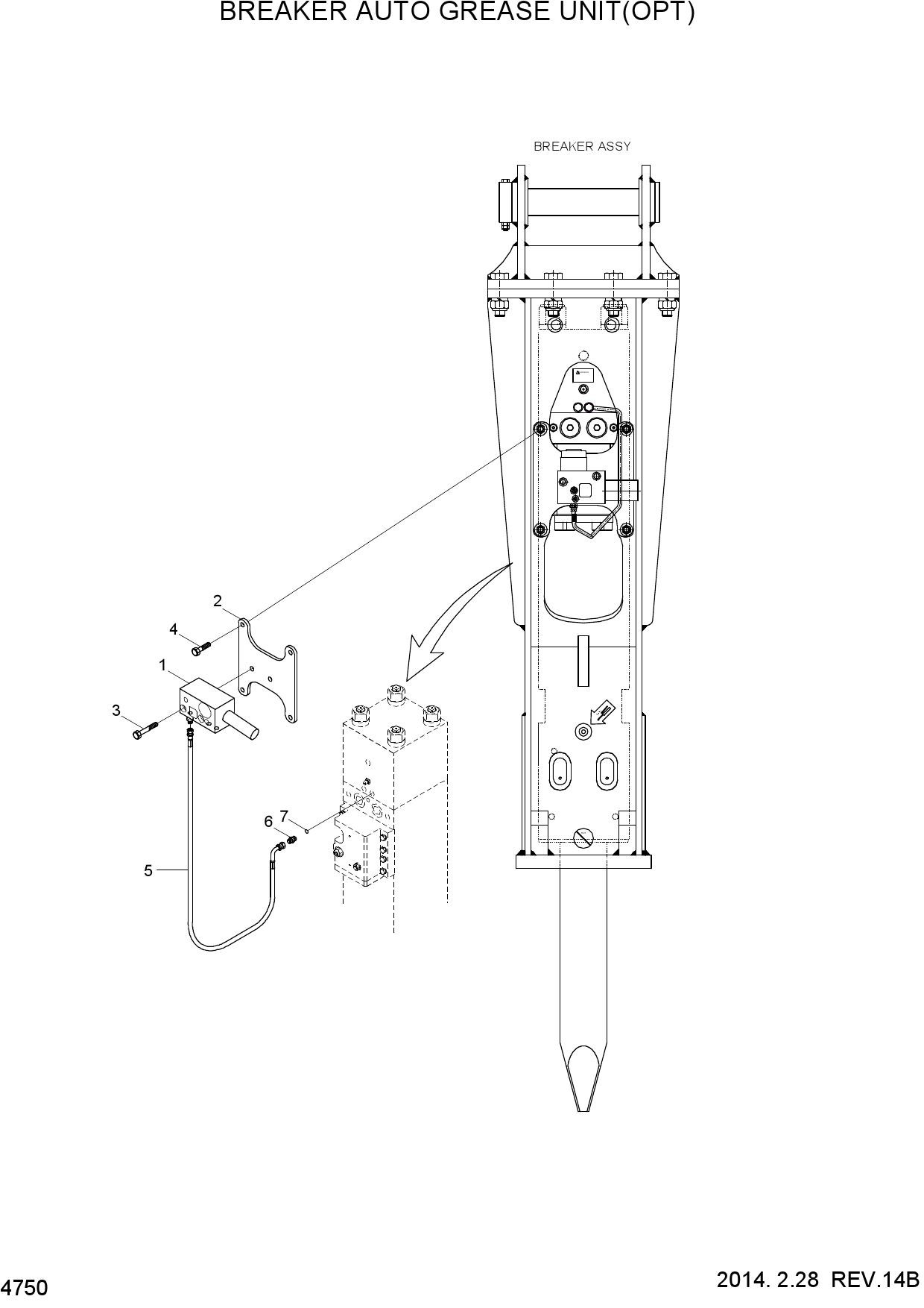 BREAKER AUTO GREASE UNIT(OPT)