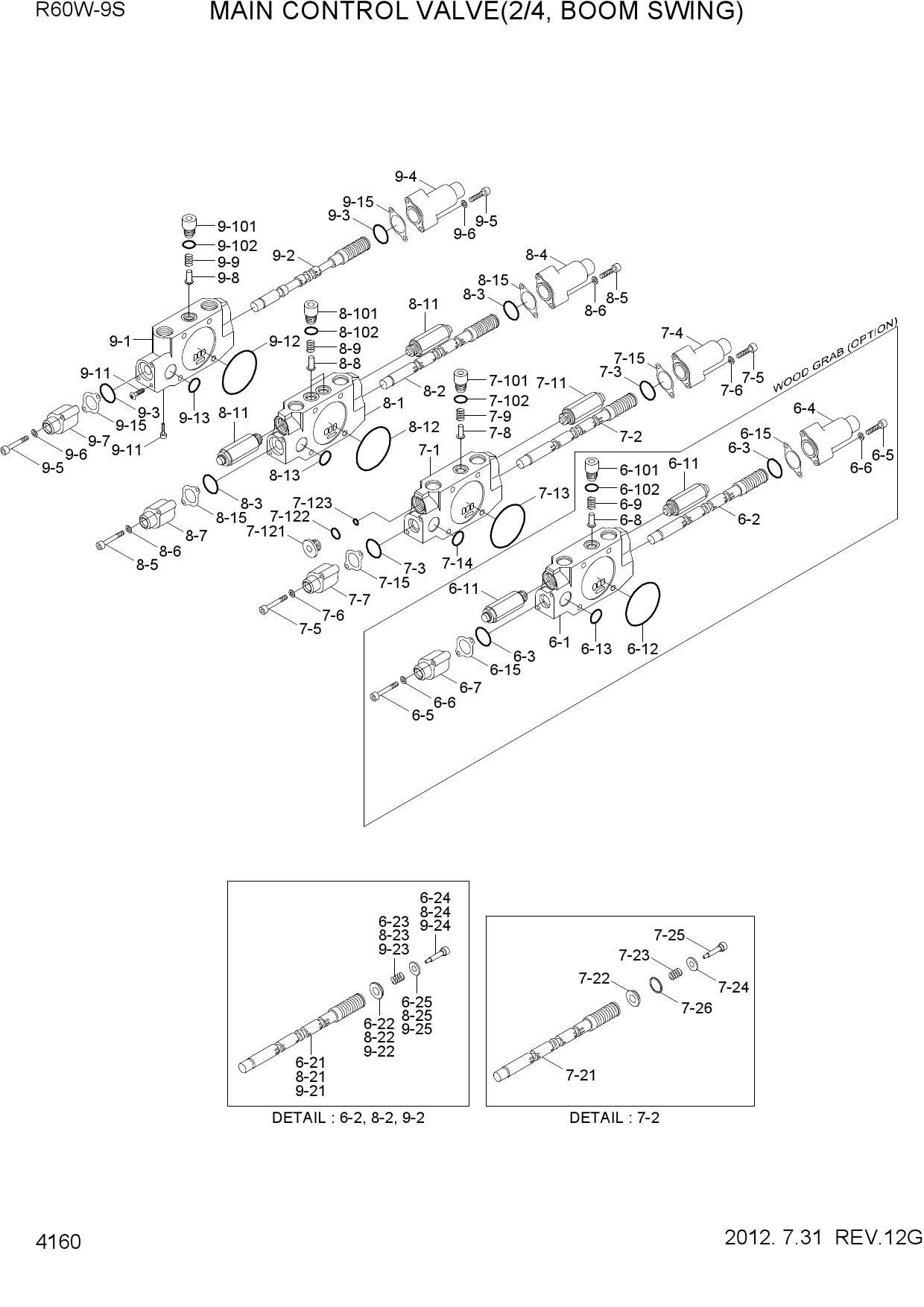 MAIN CONTROL VALVE(2/4, BOOM SWING)