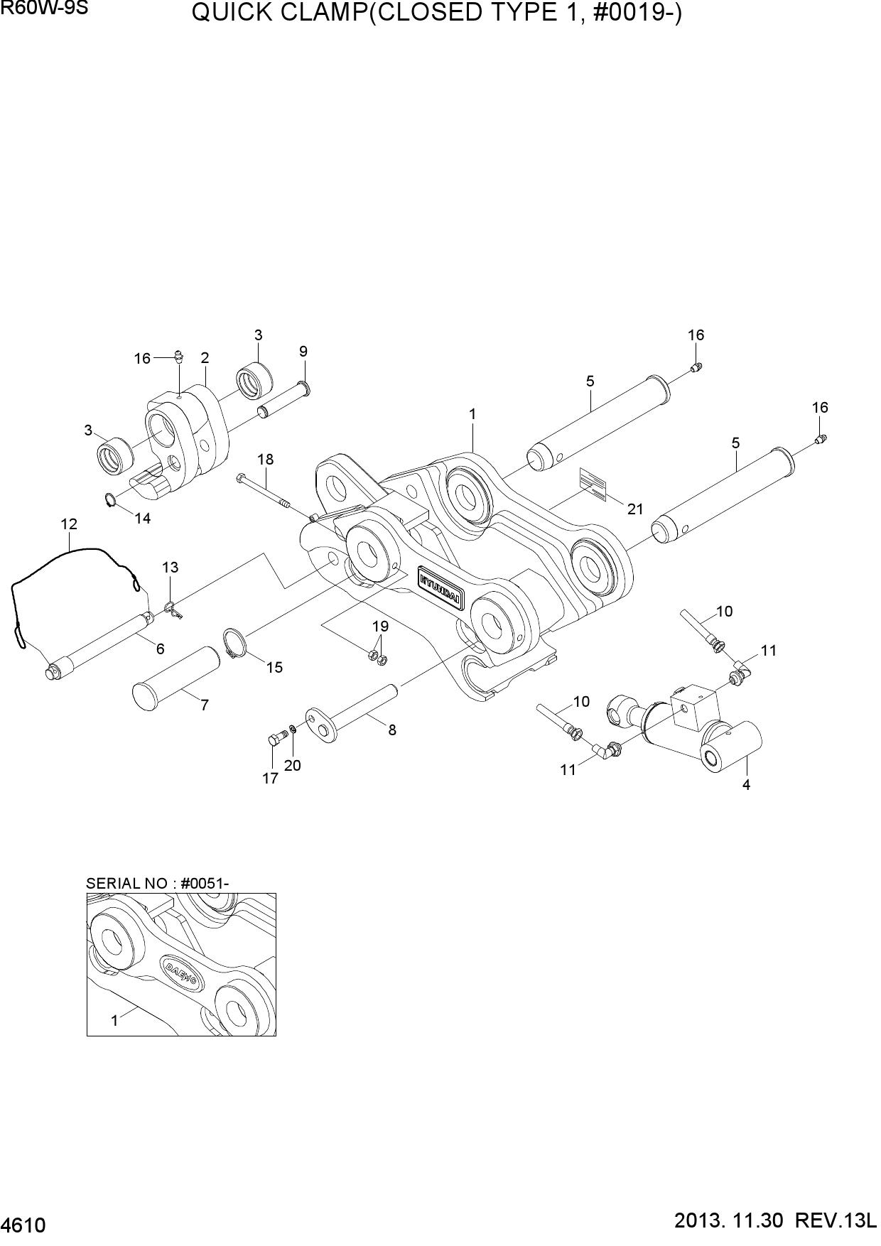 QUICK CLAMP ASSY(CLOSED TYPE, #0019-)