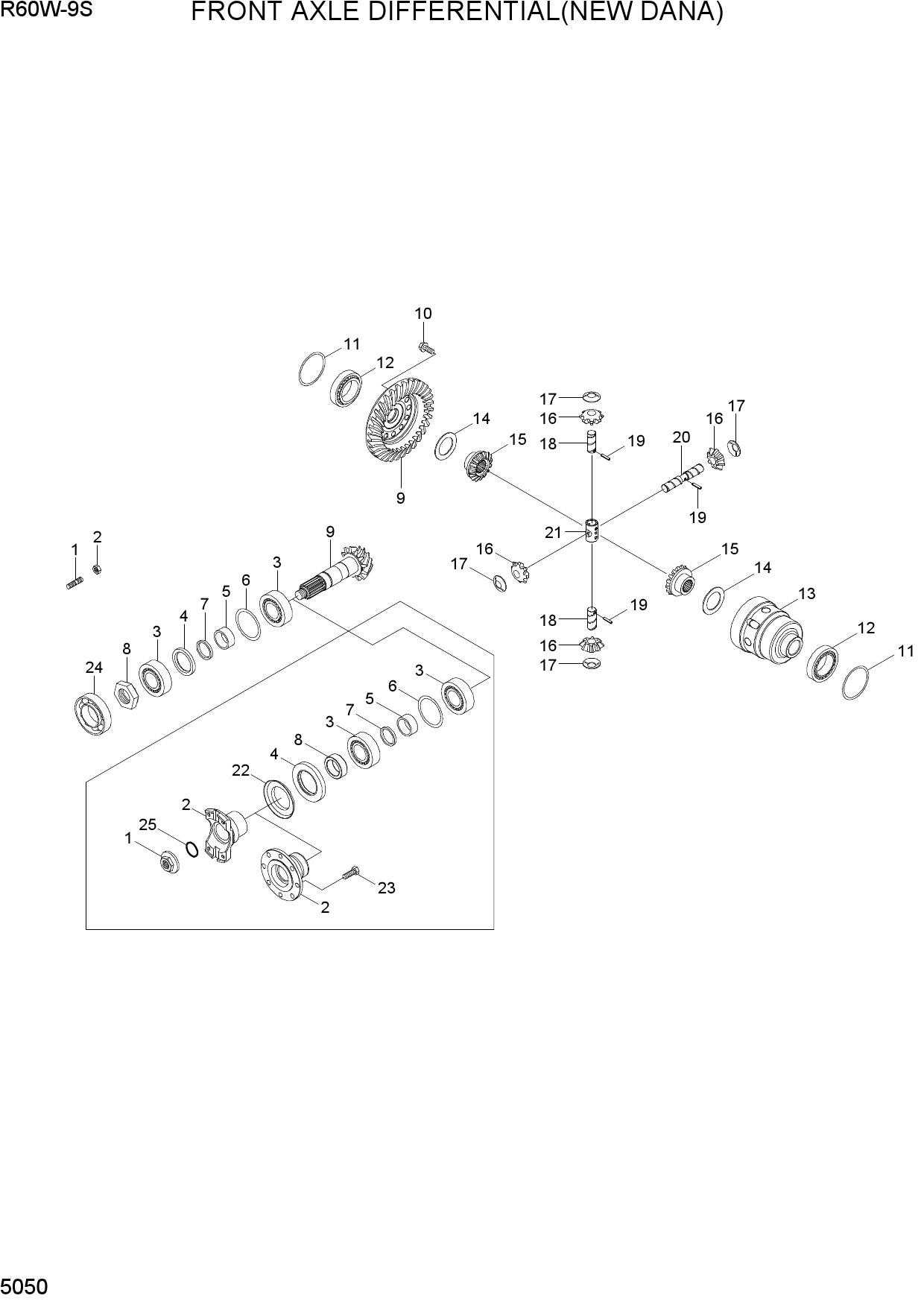 FRONT AXLE DIFFERENTIAL(NEW DANA)