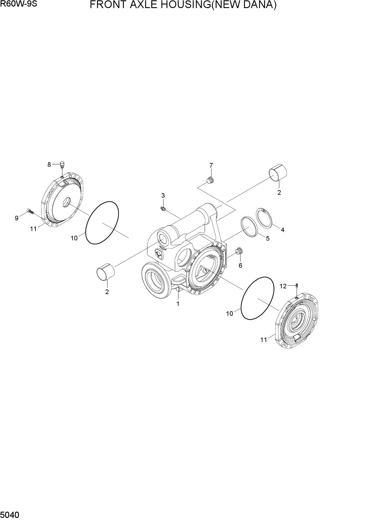 FRONT AXLE HOUSING(NEW DANA)