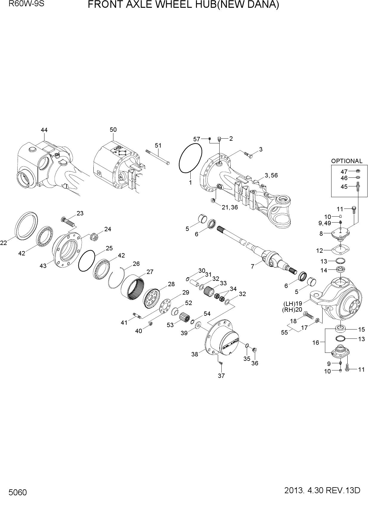 FRONT AXLE WHEEL HUB(NEW DANA)