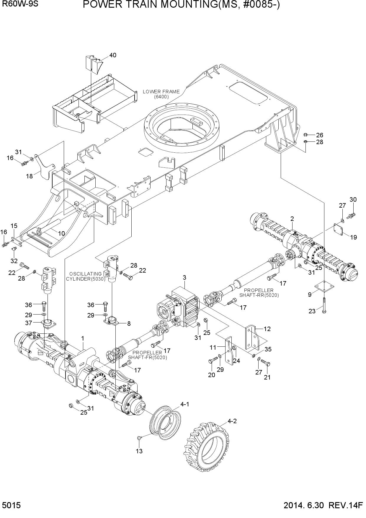 POWER TRAIN MOUNTING(MS, #0085-)
