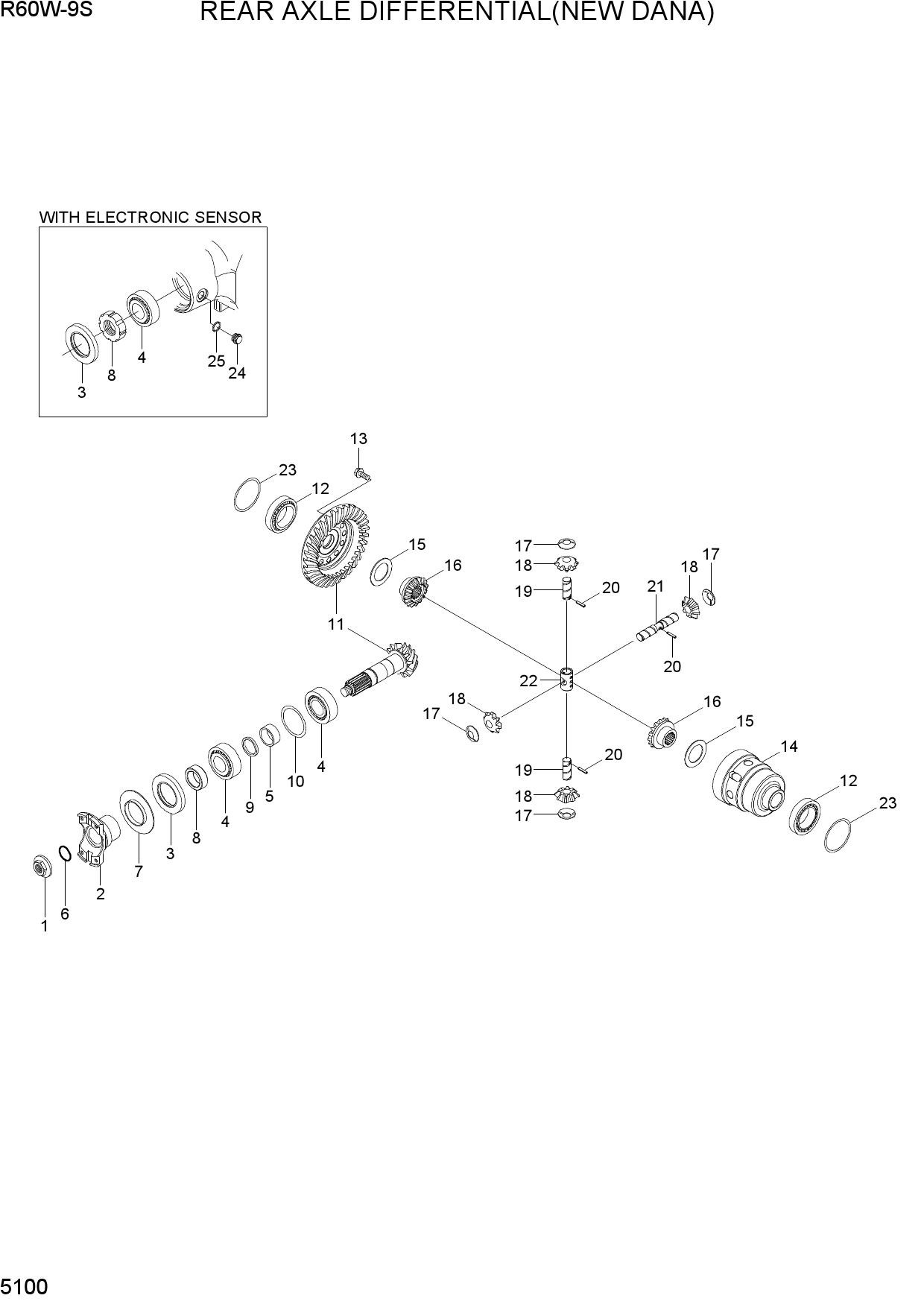 REAR AXLE DIFFERENTIAL(NEW DANA)