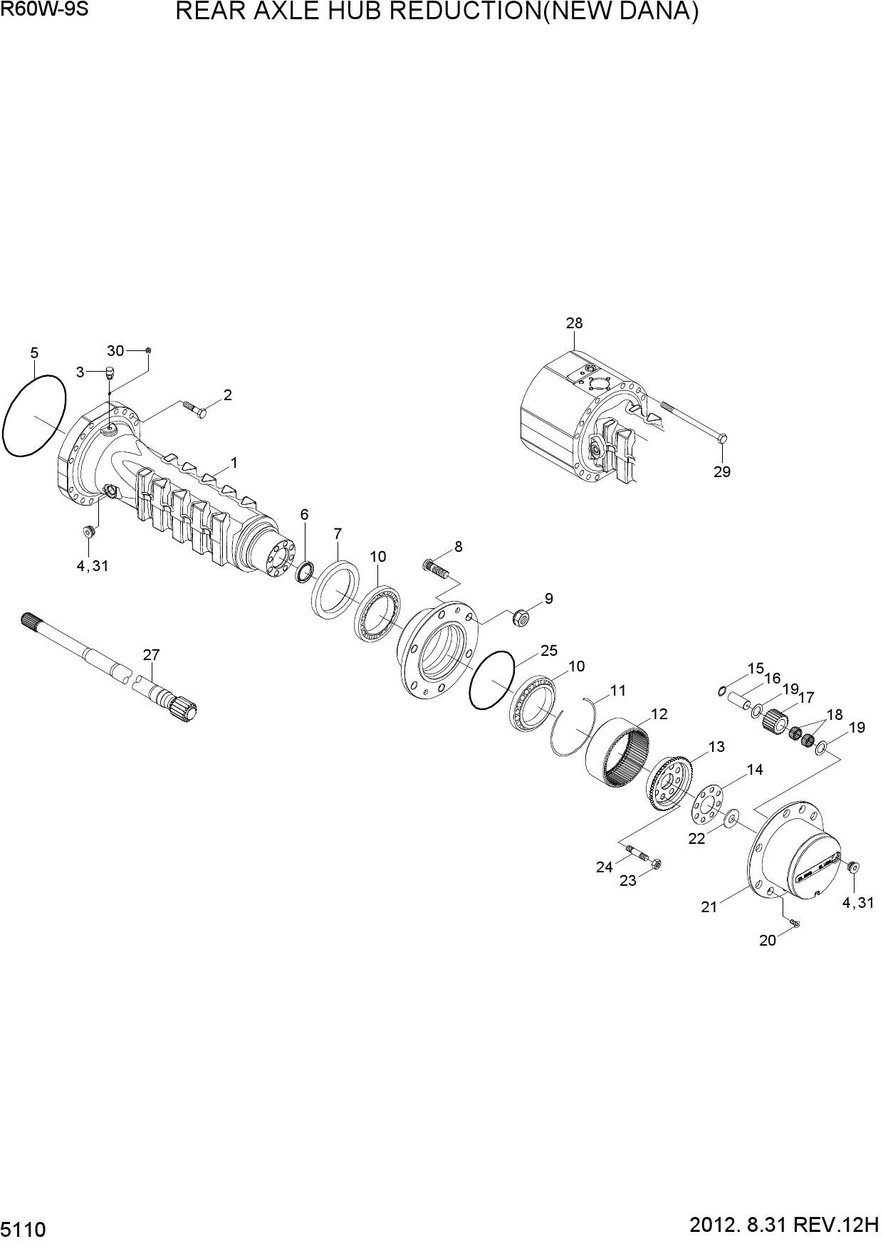 REAR AXLE WHEEL HUB(NEW DANA)