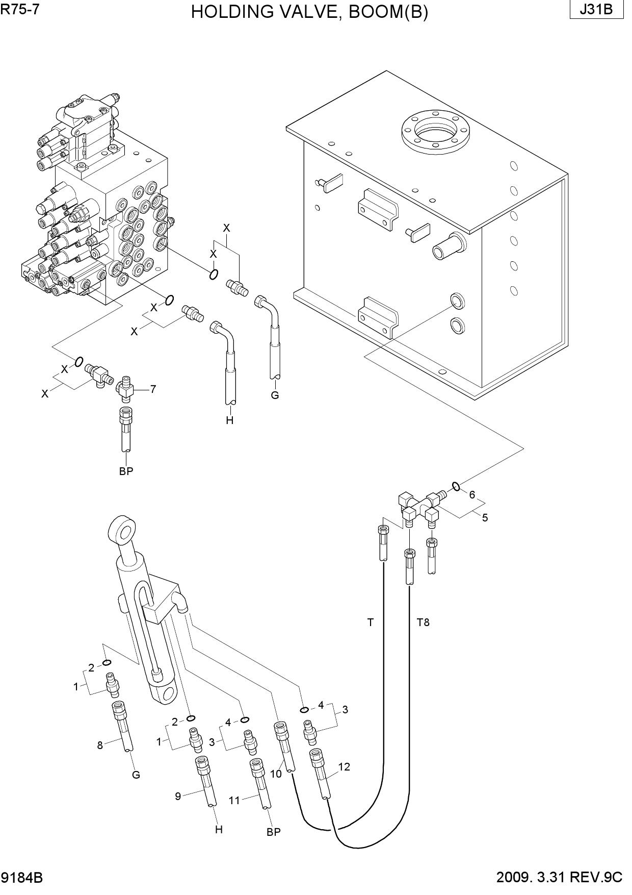 HOLDING VALVE-BOOM