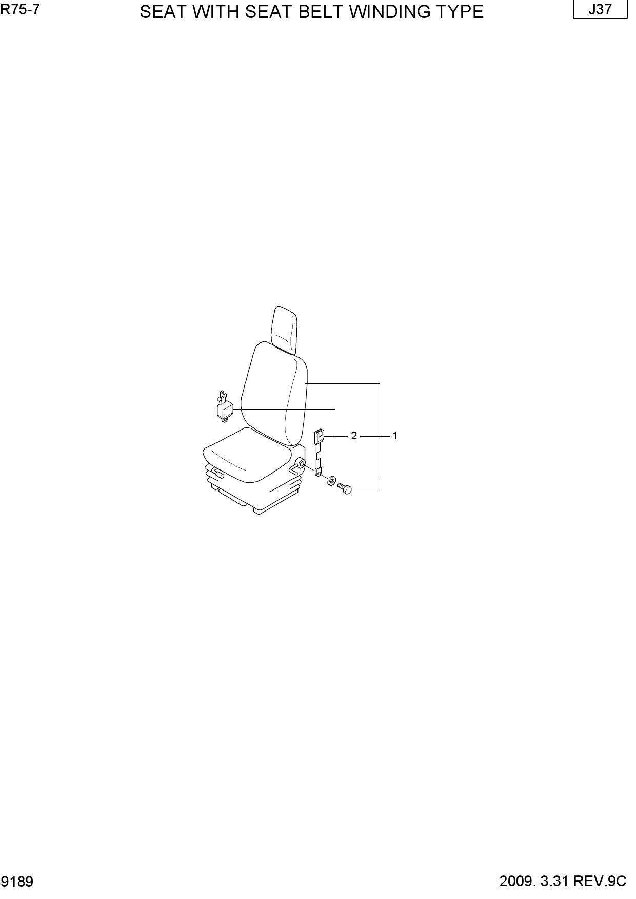 SEAT WITH SEAT BELT WINDING TYPE