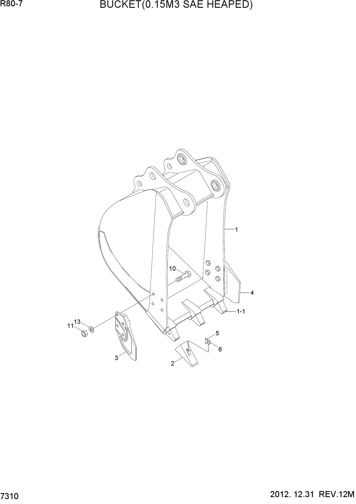 BUCKET(0.15M3 SAE HEAPED)
