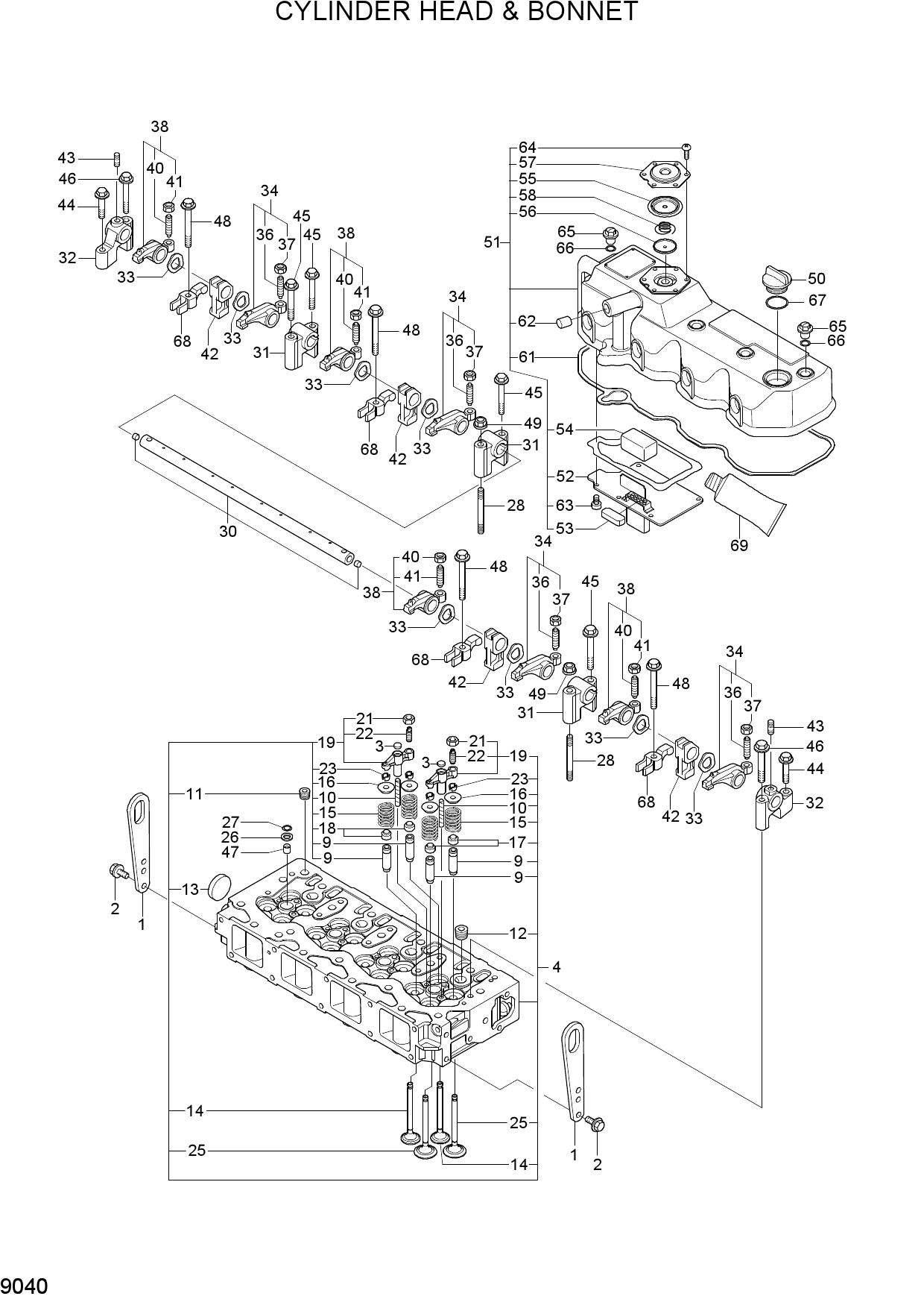 CYLINDER HEAD & BONNET