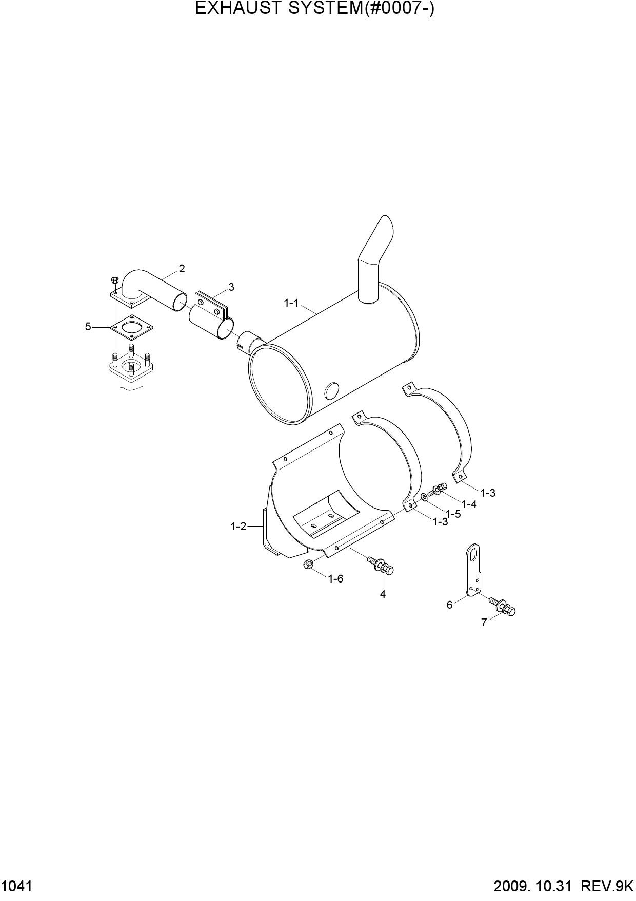 EXHAUST SYSTEM(#0007-)