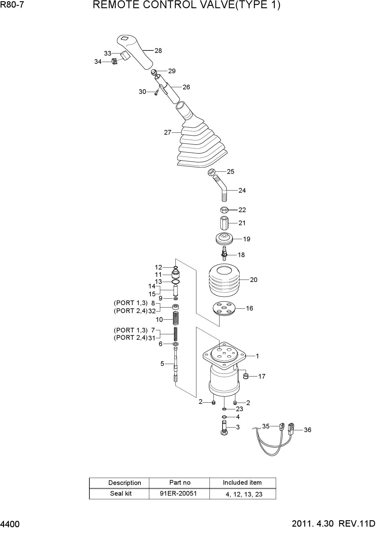 REMOTE CONTROL LEVER(TYPE 1)