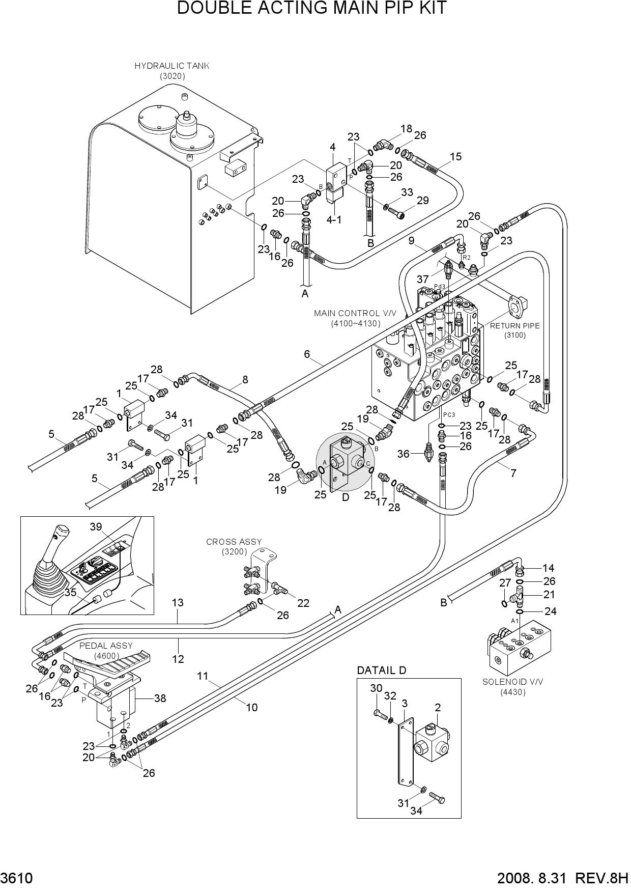 DOUBLE ACTING MAIN PIPING KIT