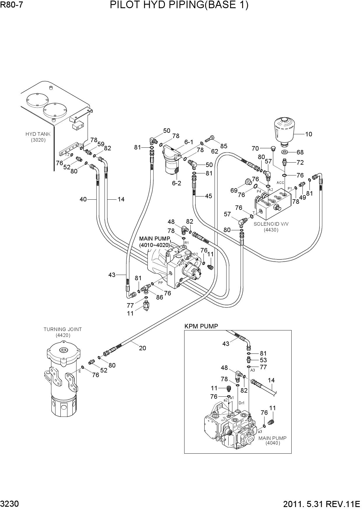 PILOT HYD PIPING(BASE 1)