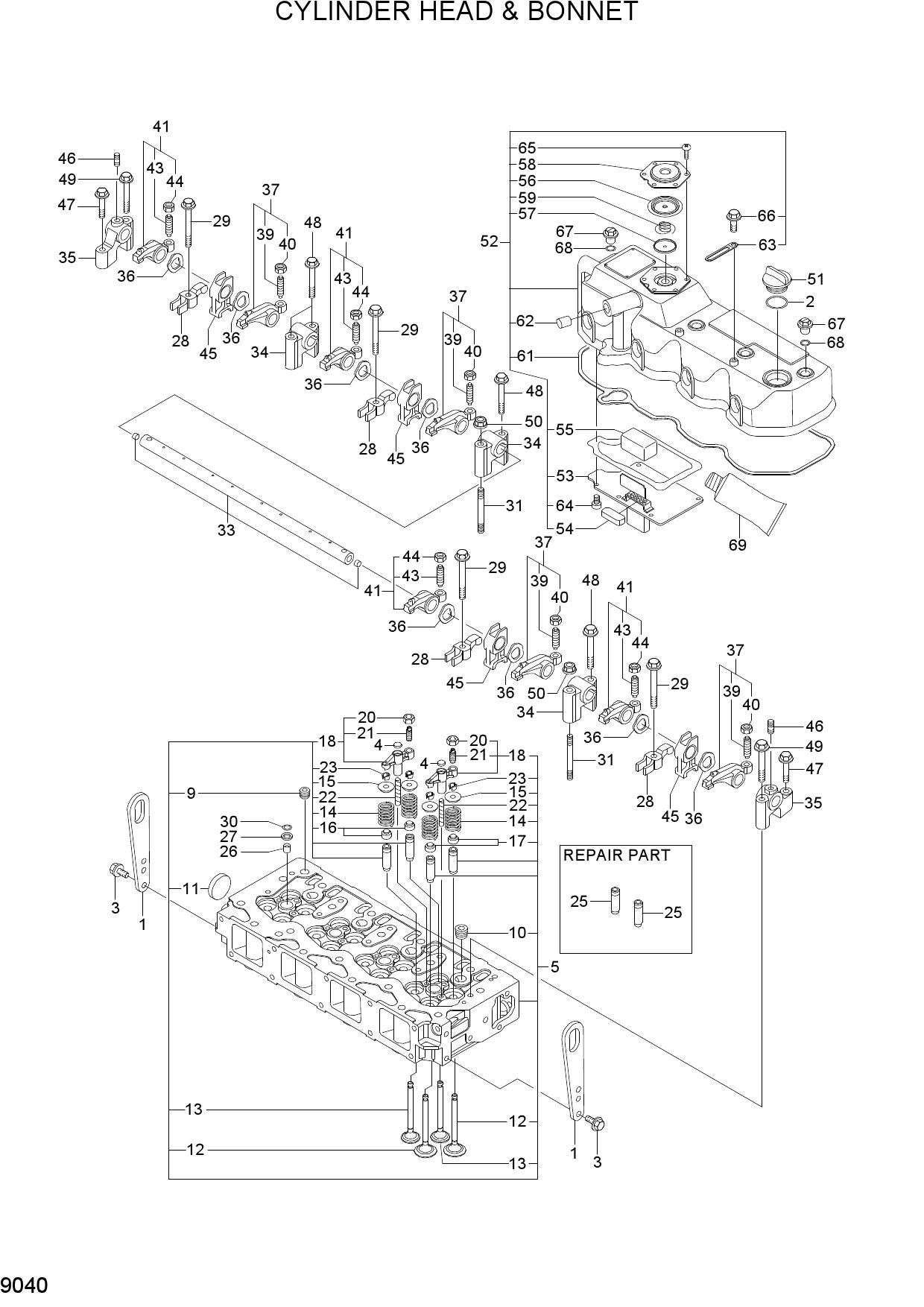 CYLINDER HEAD & BONNET