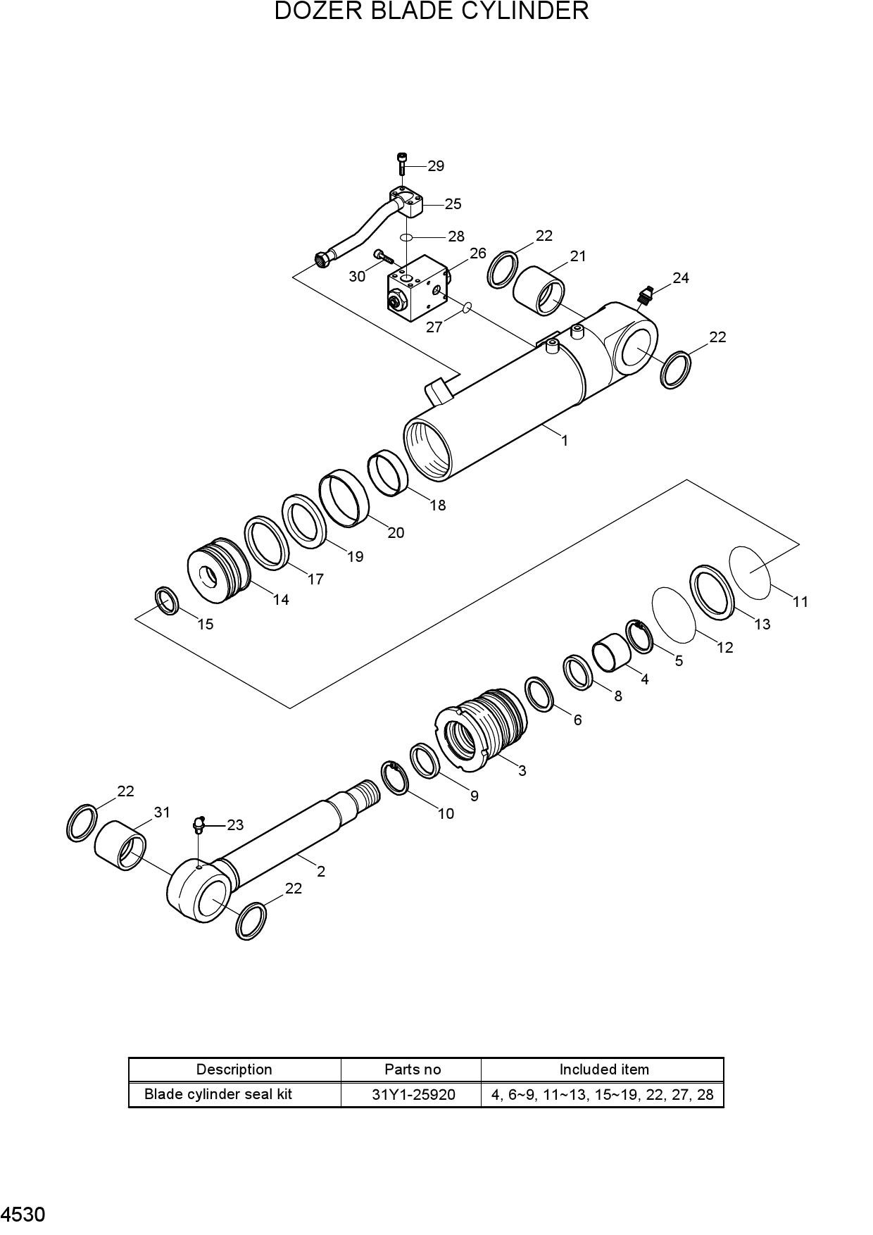 DOZER BLADE CYLINDER