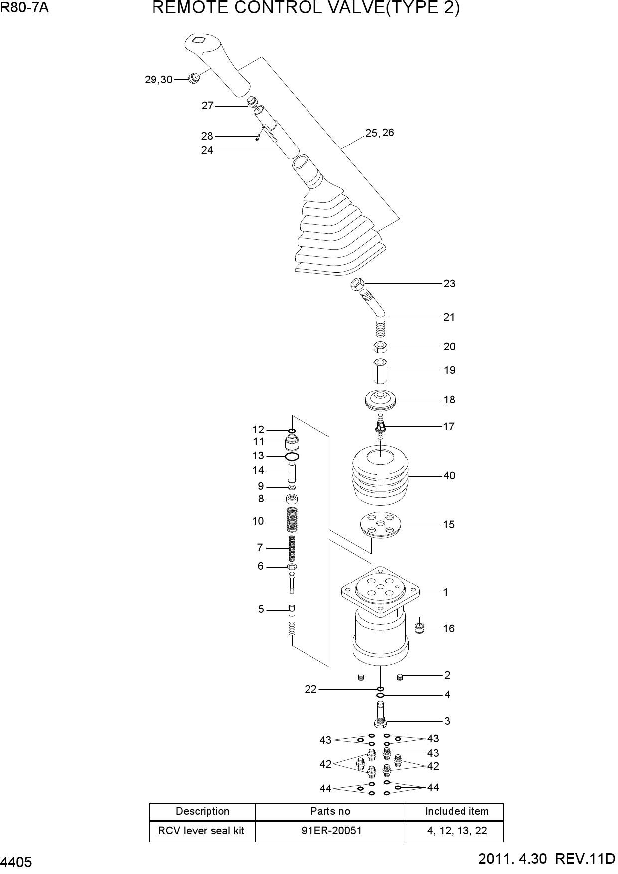 REMOTE CONTROL LEVER(TYPE 2)