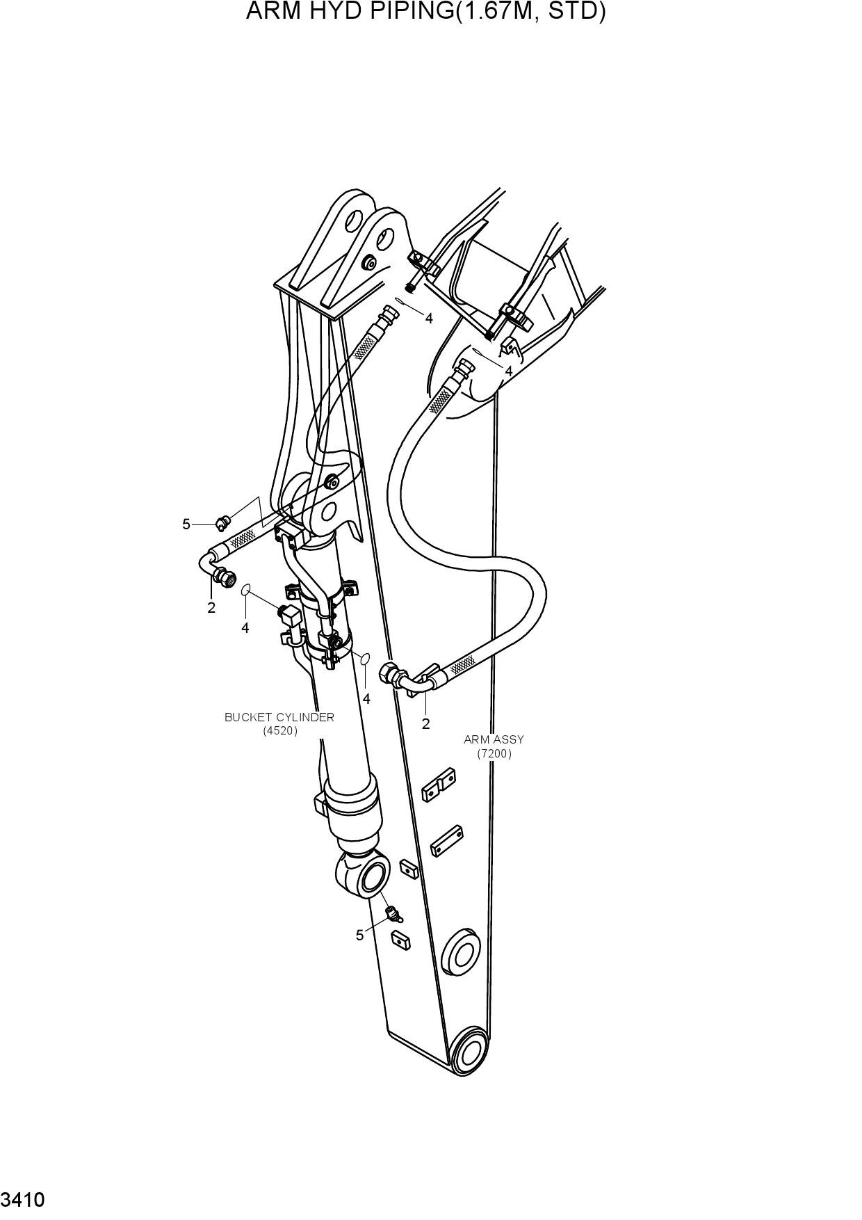 ARM HYD PIPING(1.67M, STD)
