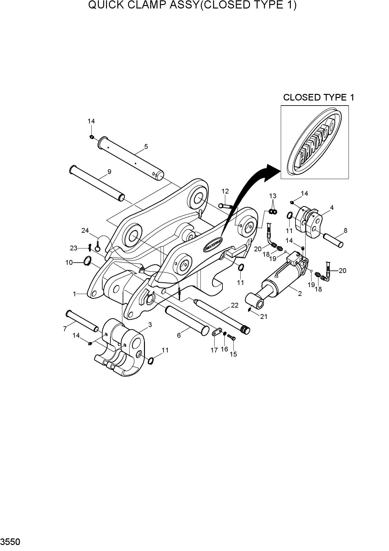 QUICK CLAMP ASSY(CLOSED TYPE 1)